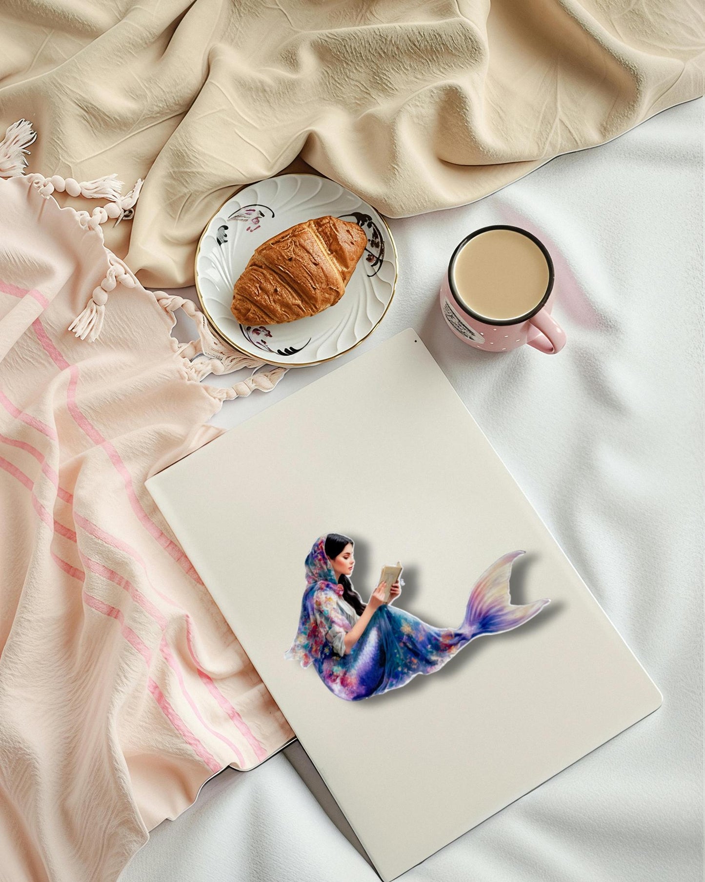 Middle Eastern Mermaid Vinyl Sticker — Waterproof Fantasy Decal __etsy:7732356141