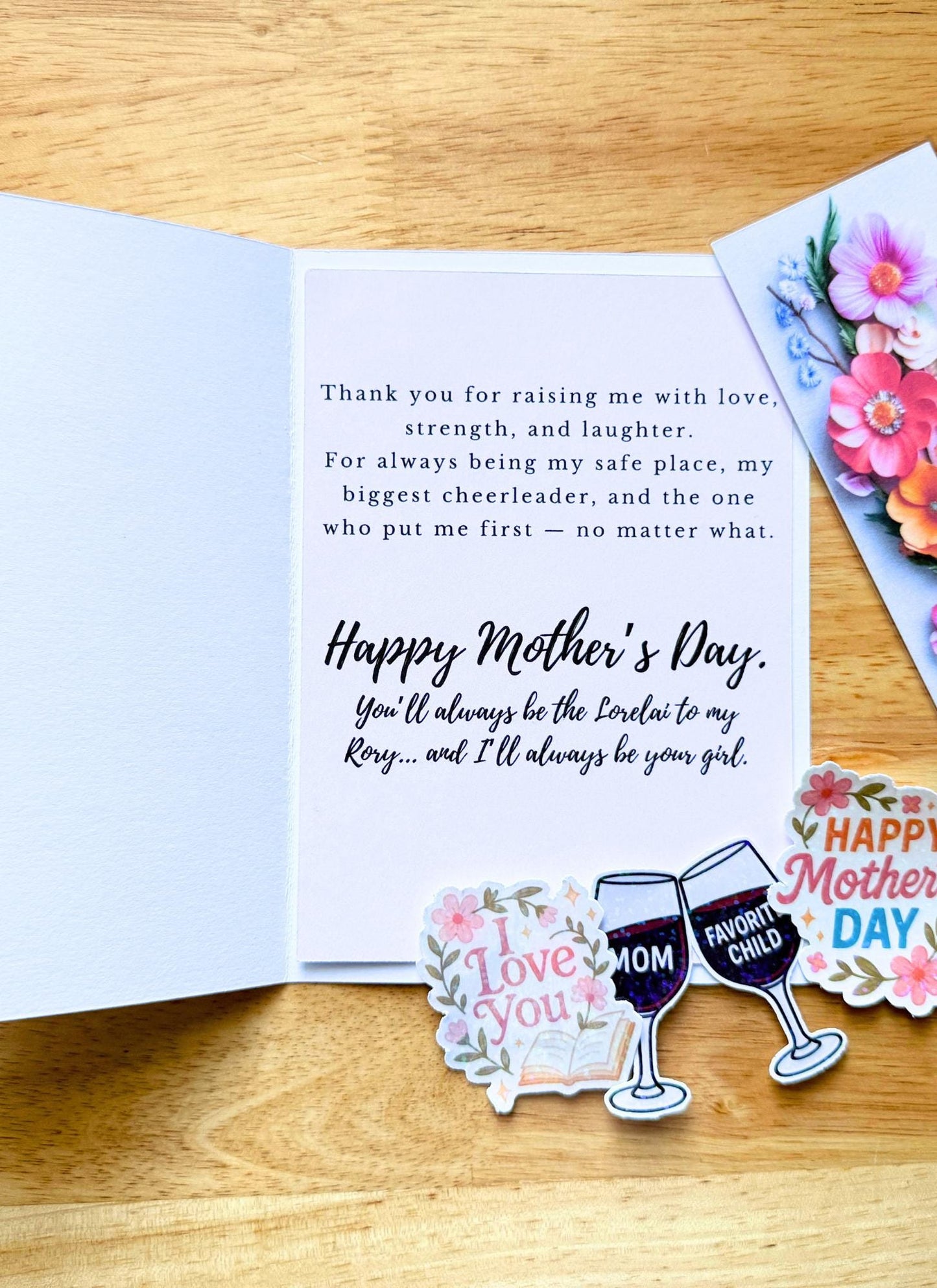 Mother’s Day Card|Lorelai & Rory Inspired|Bookish Mom Gift | Funny Card for Mom | Optional Gift Bundle with Stickers Bookmark, gifts for her __etsy:6861300157