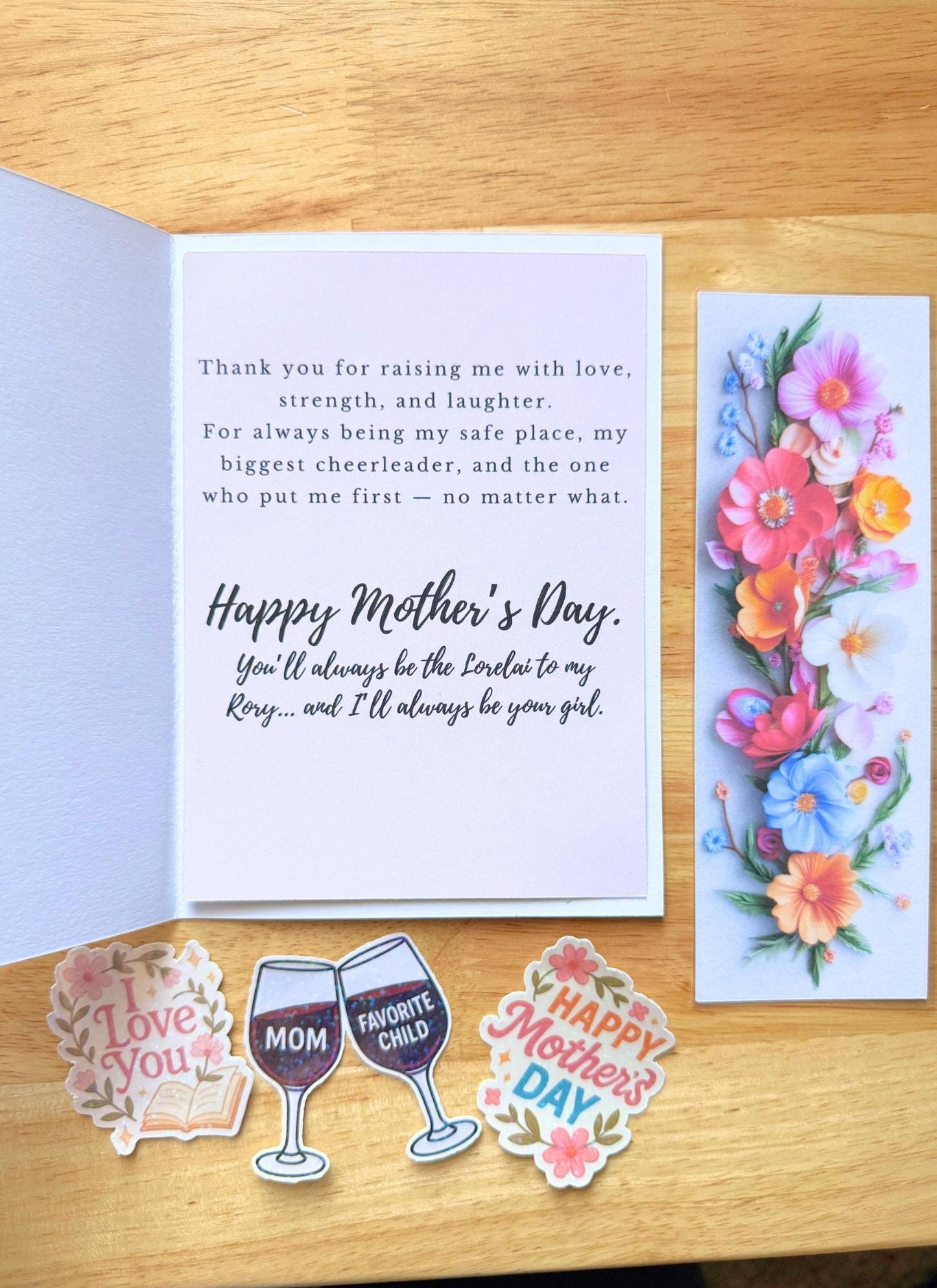 Mother’s Day Card|Lorelai & Rory Inspired|Bookish Mom Gift | Funny Card for Mom | Optional Gift Bundle with Stickers Bookmark, gifts for her __etsy:6861300155