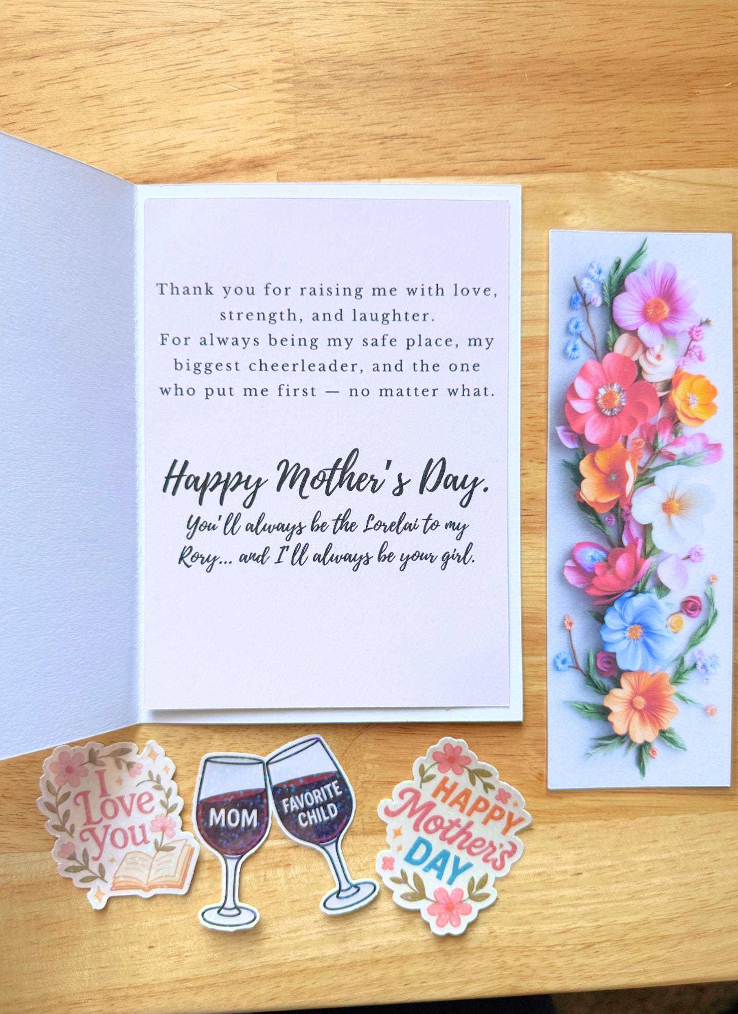 Mother’s Day Card|Lorelai & Rory Inspired|Bookish Mom Gift | Funny Card for Mom | Optional Gift Bundle with Stickers Bookmark, gifts for her __etsy:6861300155