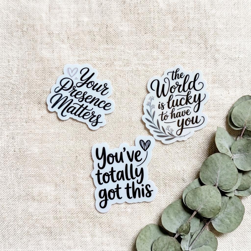 Motivational Sticker Set: Positive Affirmations, Matte Vinyl Decals __etsy:8133818588