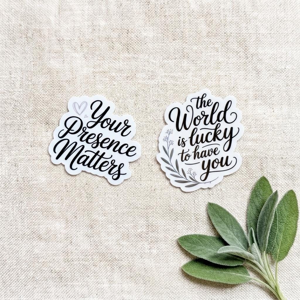Motivational Sticker Set: Positive Affirmations, Matte Vinyl Decals __etsy:8181716467