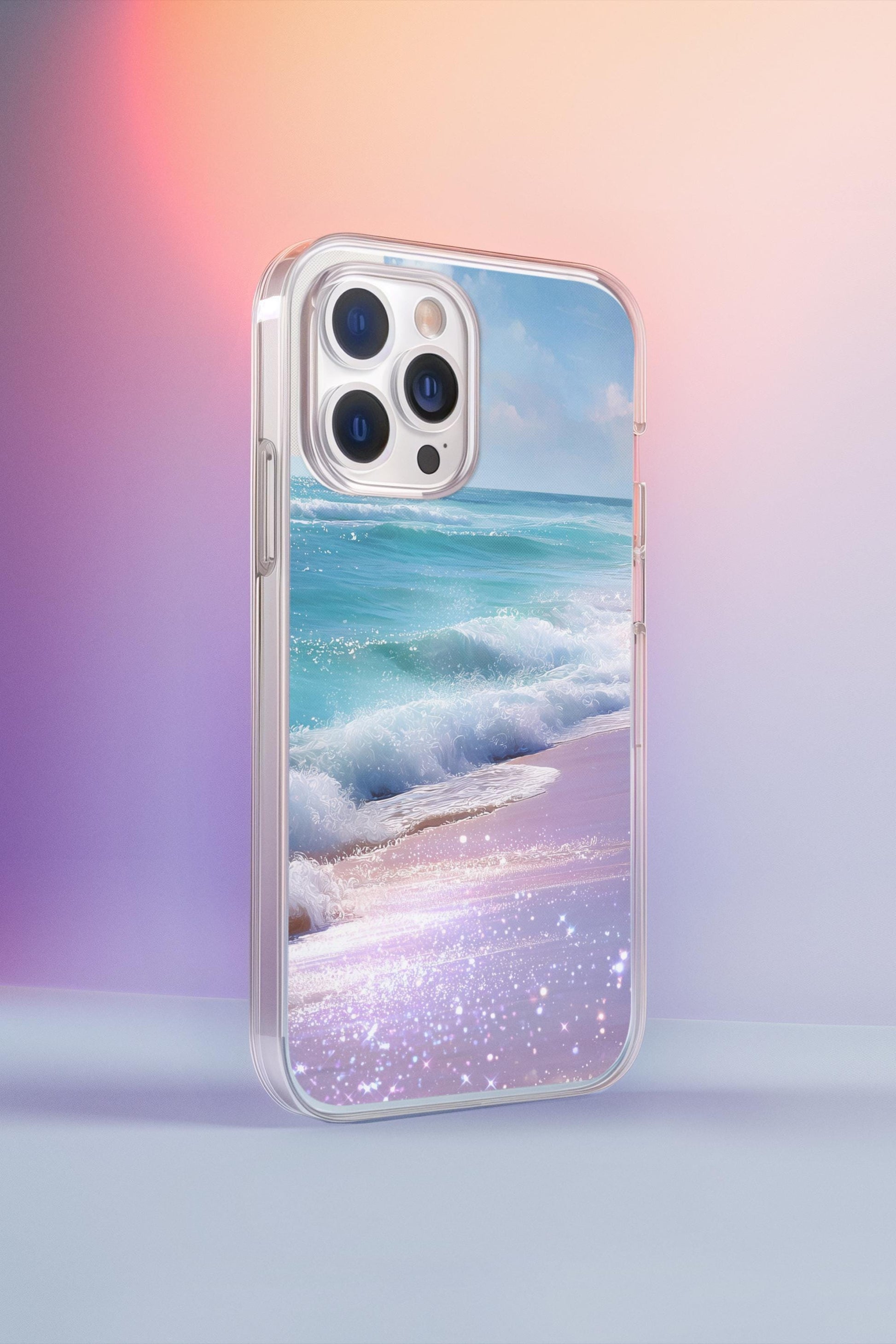 Ocean Wave Phone Insert, Beach Fantasy Clear Case Art, Bookish Reader Gift, Mermaidcore Vinyl __etsy:7686393202