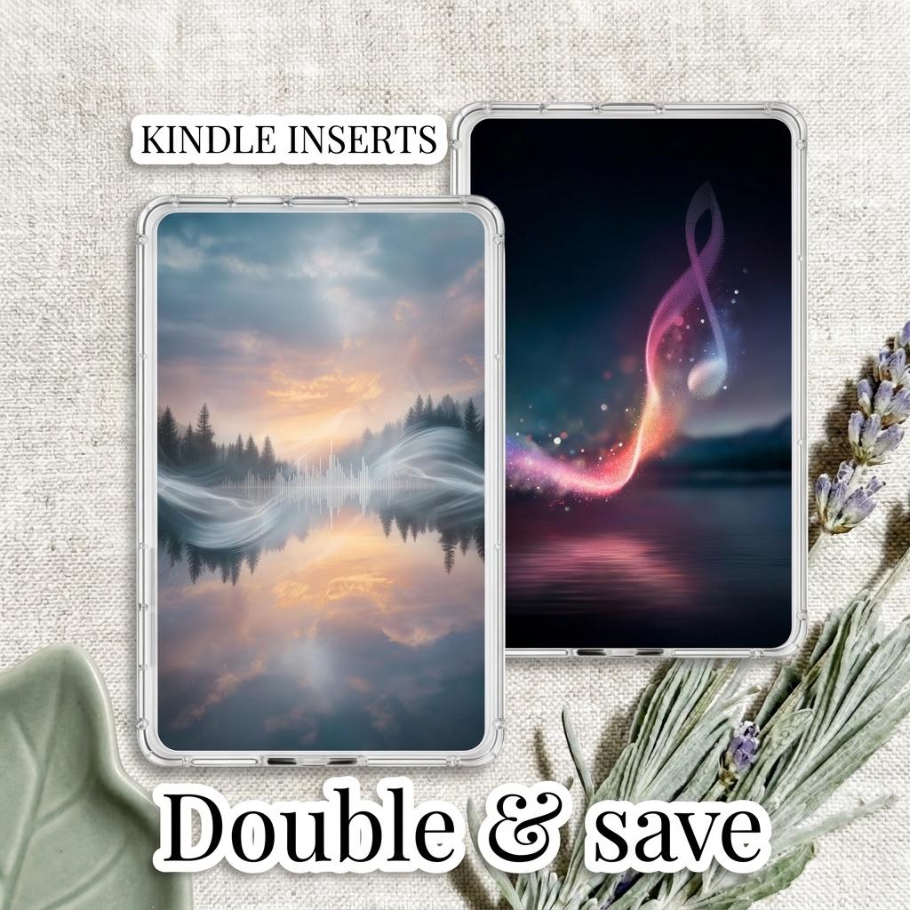 2 Pack Kindle Inserts | Decorative eReader Case Inserts | Reader Gift __etsy:8164253915