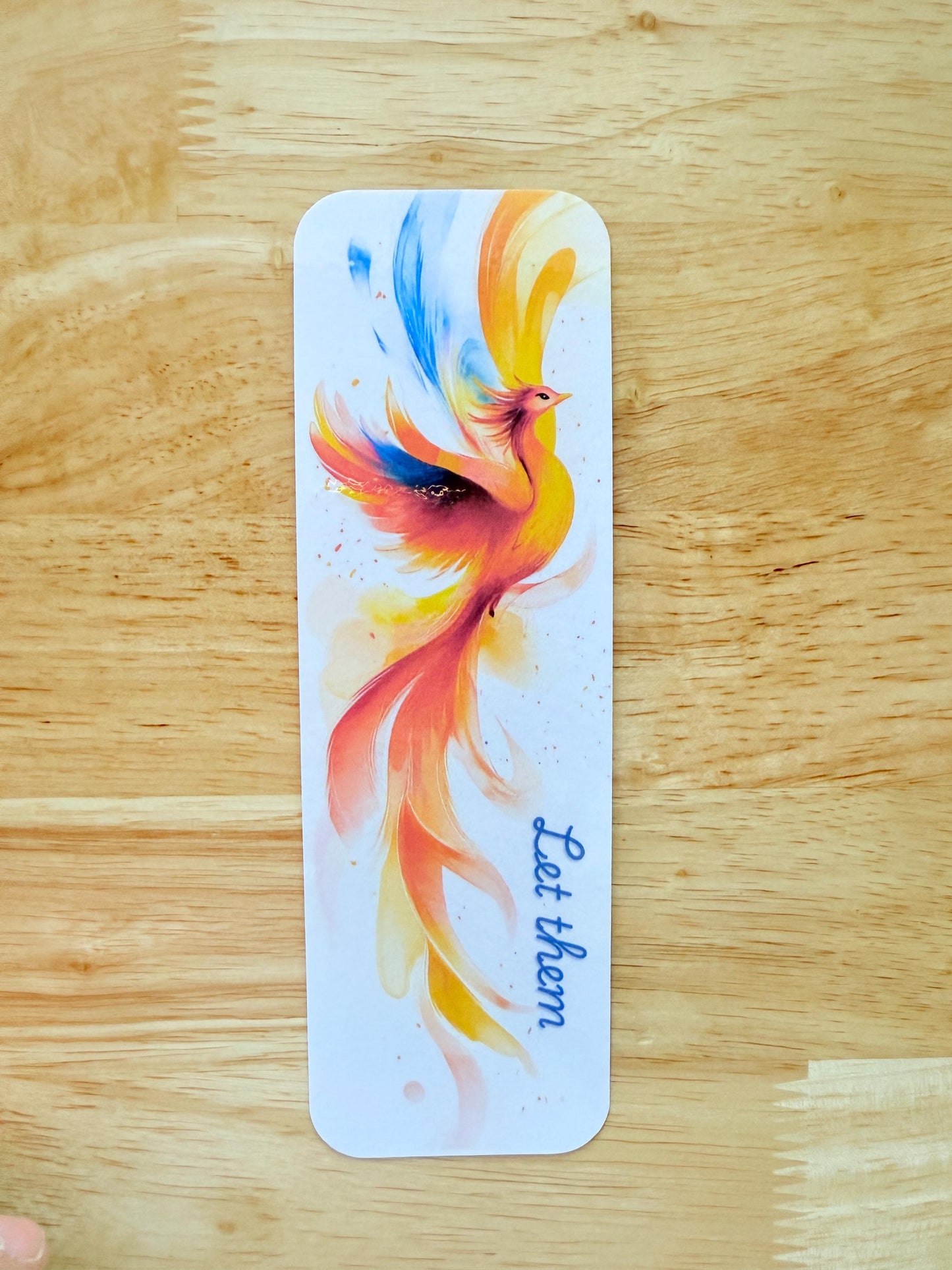 Phoenix Bookmark: Inspirational Rebirth Gift - Royal Blue Tassel __etsy:6828556839