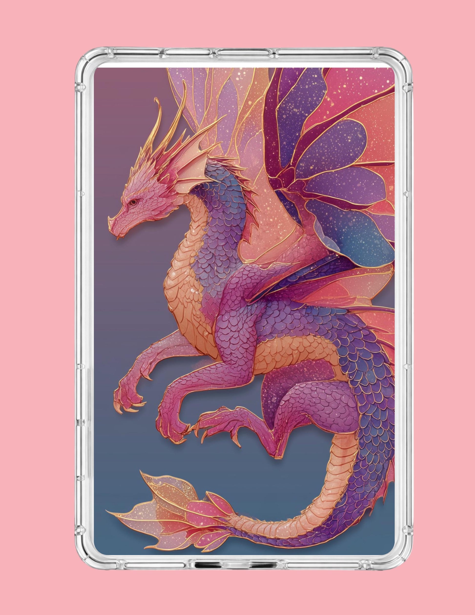 Pink Dragon Kindle Insert | Romantasy Wallpaper Pack | Dragon Romance Reader Gift | Booktok Bookish Decor __etsy:8015150426