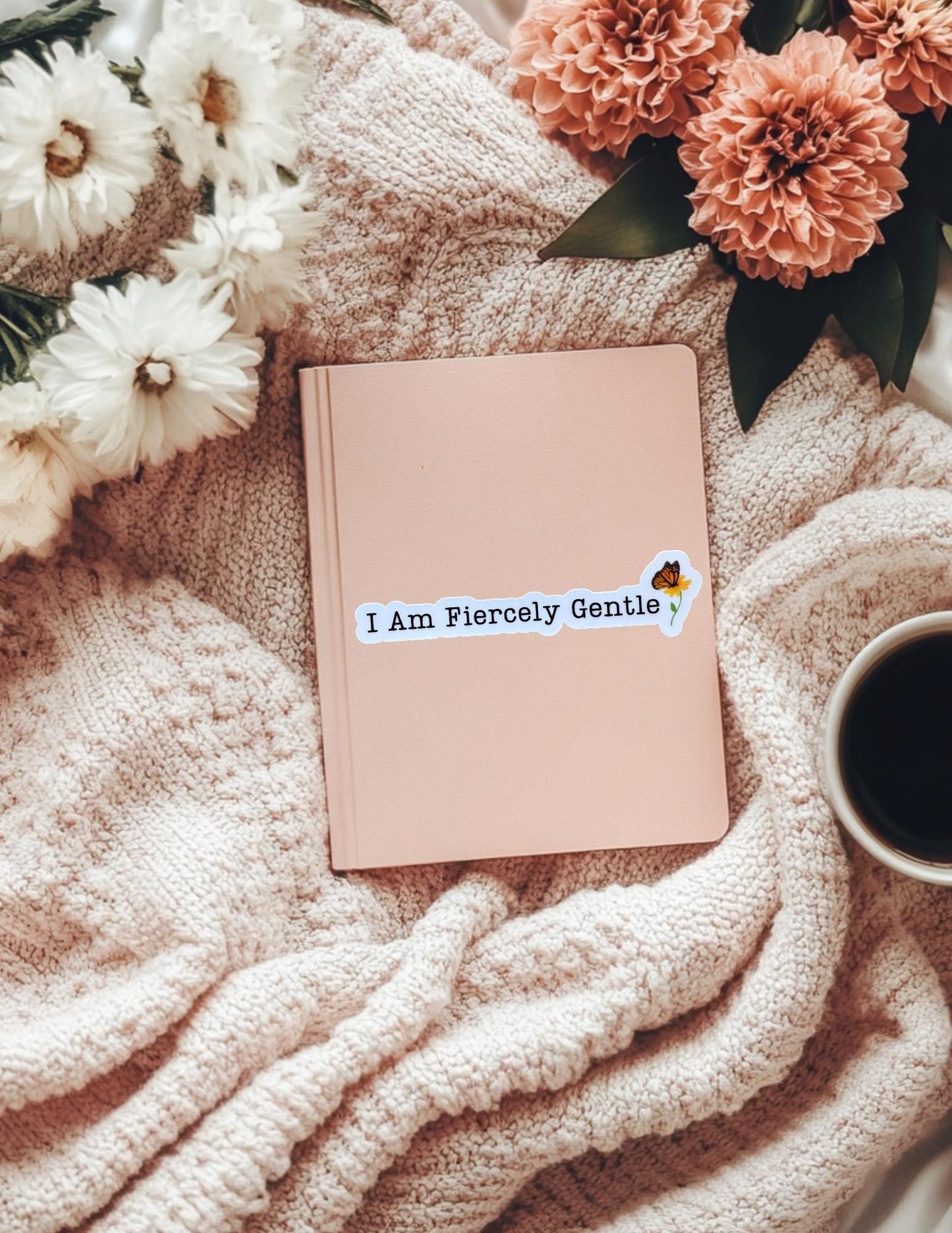 Positive Message Sticker – "I Am Fiercely Genuine" Motivational Vinyl Decal for Journals & Laptops __etsy:6915815315