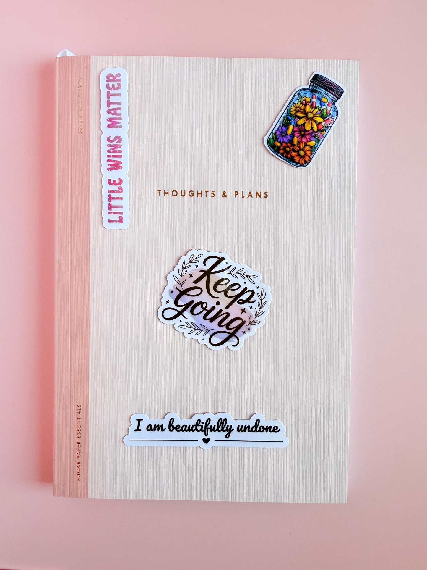 Positive Vinyl Sticker – "I Am Beautifully Undone" Inspirational Decal for Self-Care __etsy:6917558387