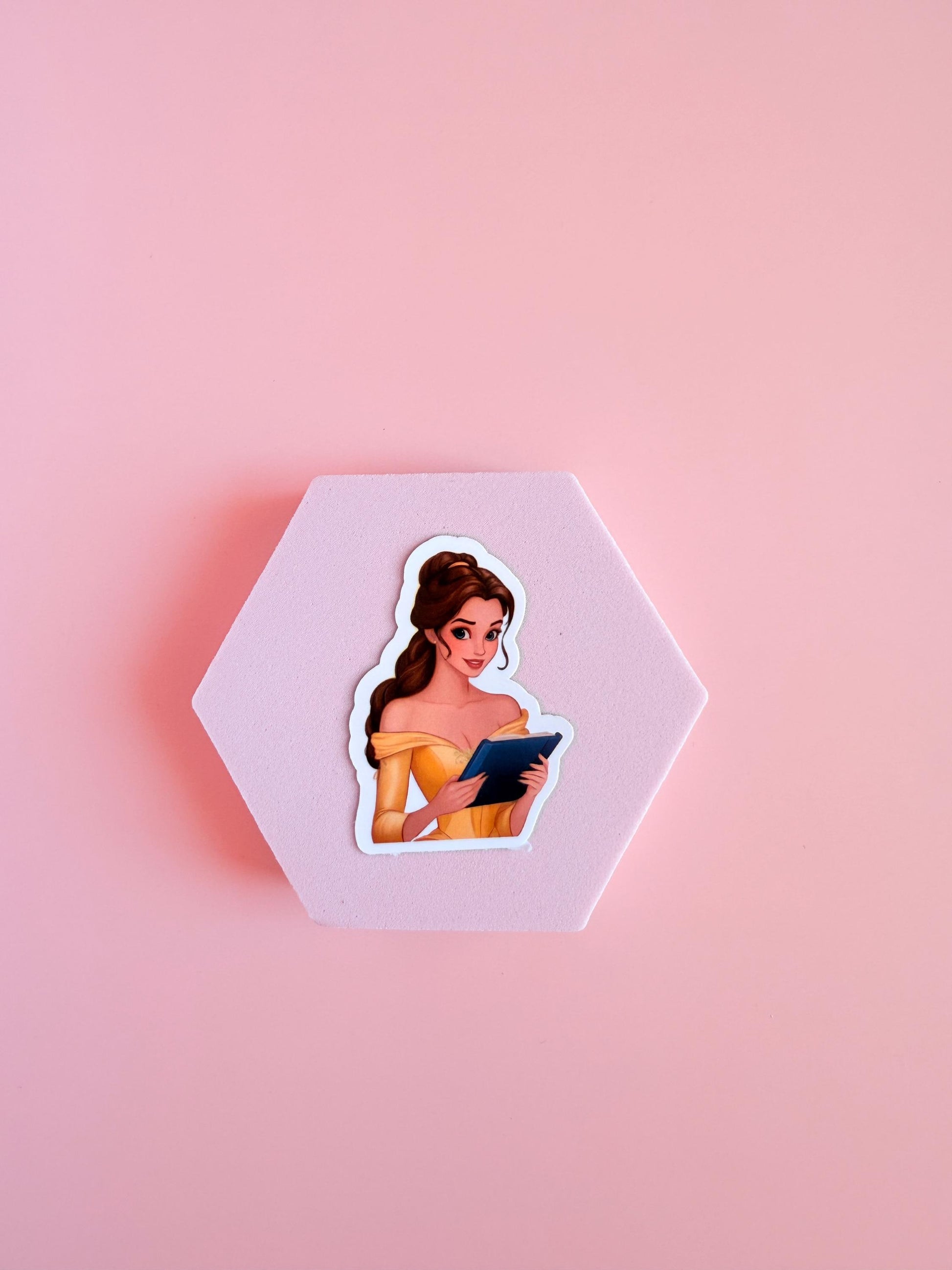 Princess Reading Vinyl Decal – Book Lover Sticker for Journals & Laptops __etsy:6881598648