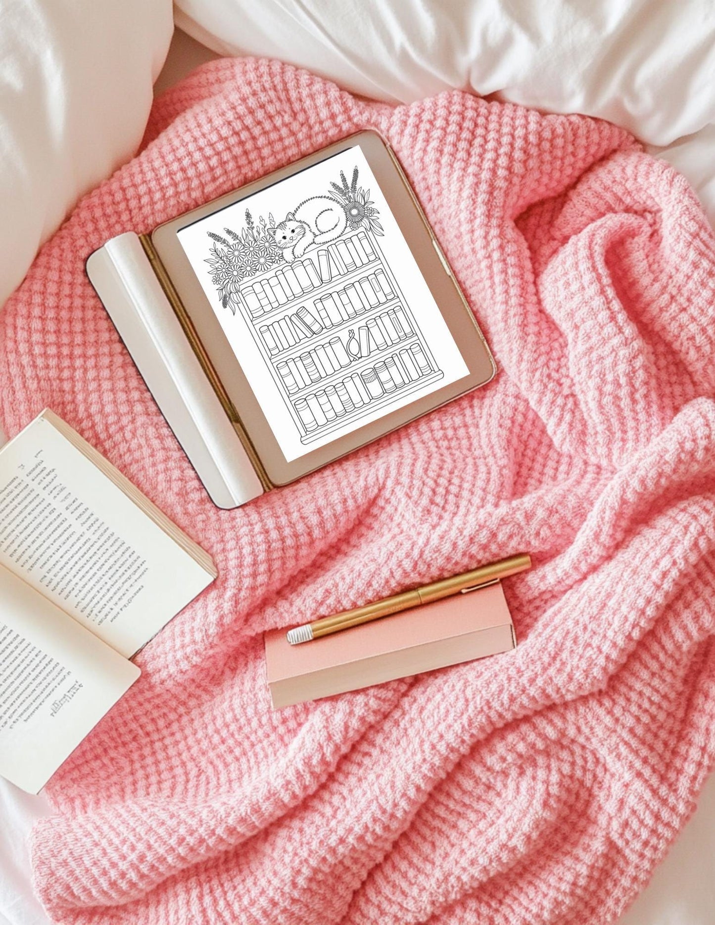 Printable Bookshelf Coloring Pages: Reading Tracker Bundle for Book Lovers - 7 Fun Journal Activities __etsy:6842561078