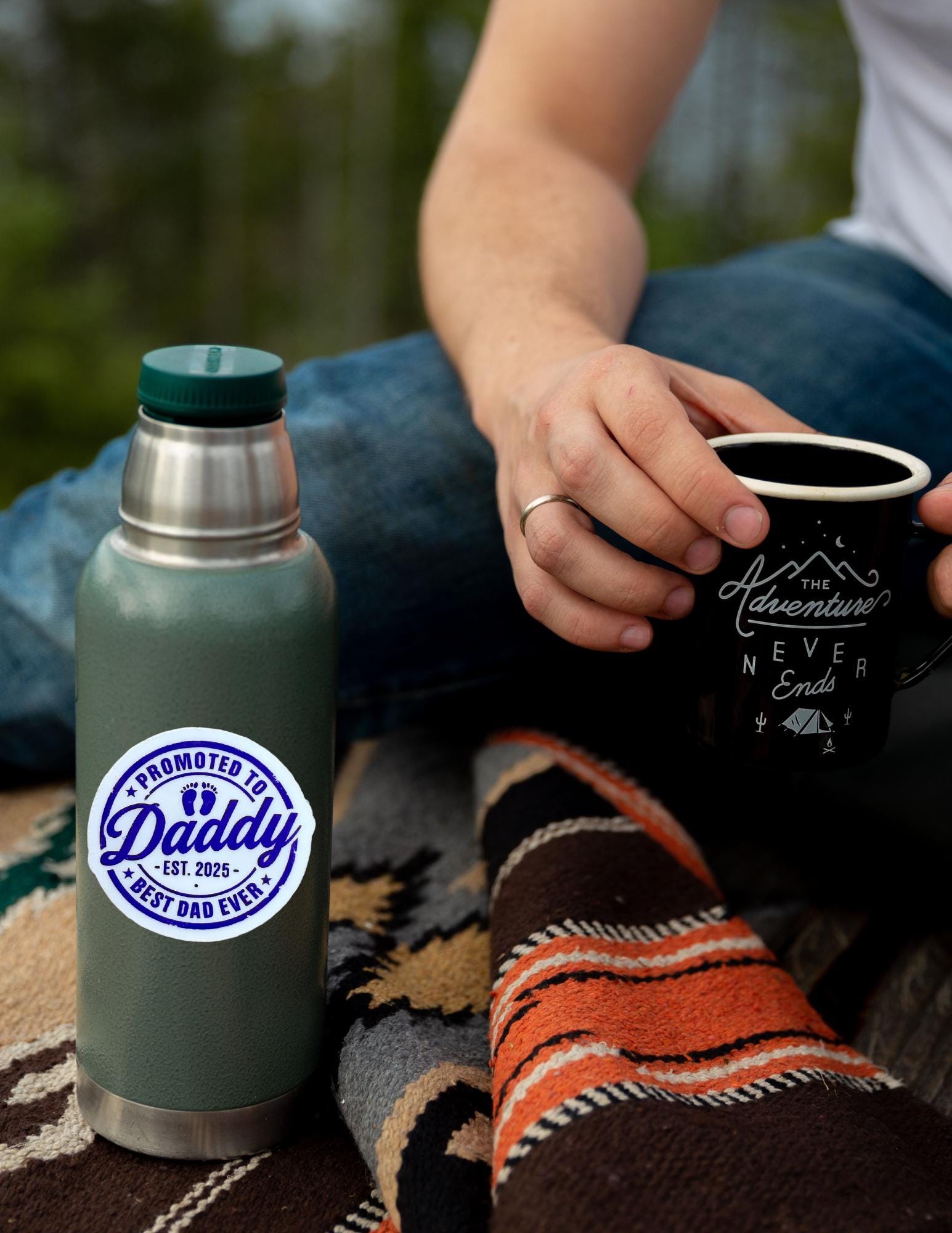 Promoted to Daddy Sticker: New Dad Gift, Waterproof Vinyl Decal __etsy:6865876021
