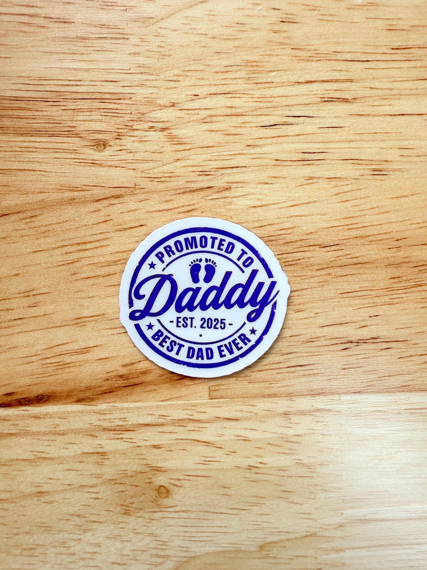 Promoted to Daddy Sticker: New Dad Gift, Waterproof Vinyl Decal __etsy:6817825446
