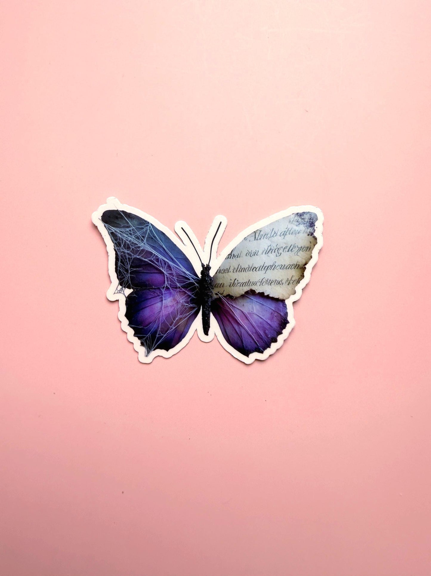 Purple Butterfly Sticker: Waterproof Vinyl Decal for Laptop, Journal __etsy:7273516495