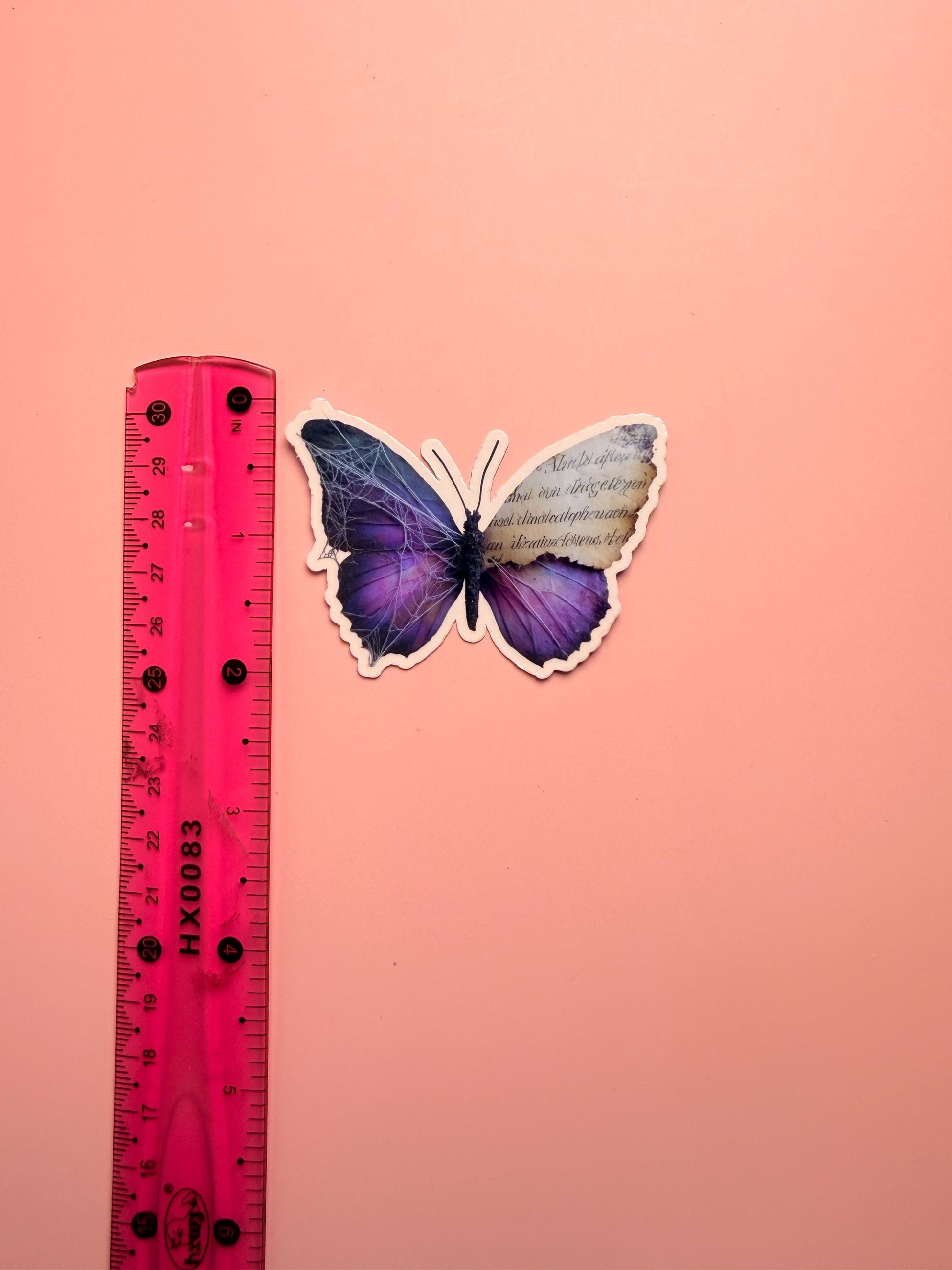 Purple Butterfly Sticker: Waterproof Vinyl Decal for Laptop, Journal __etsy:7273514849