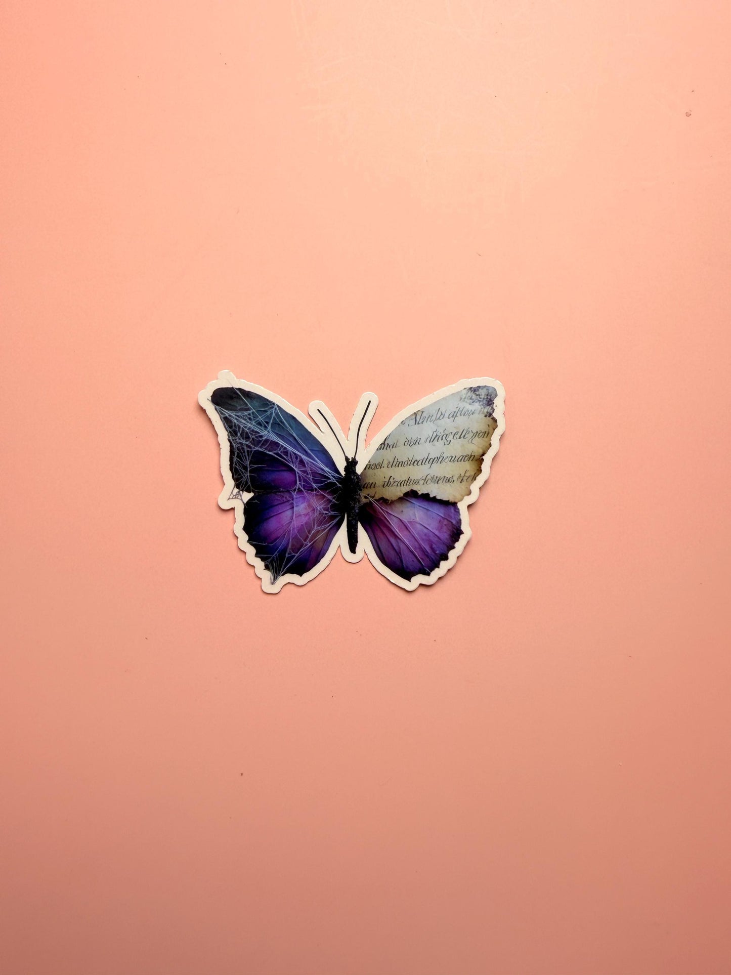 Purple Butterfly Sticker: Waterproof Vinyl Decal for Laptop, Journal __etsy:7273514833