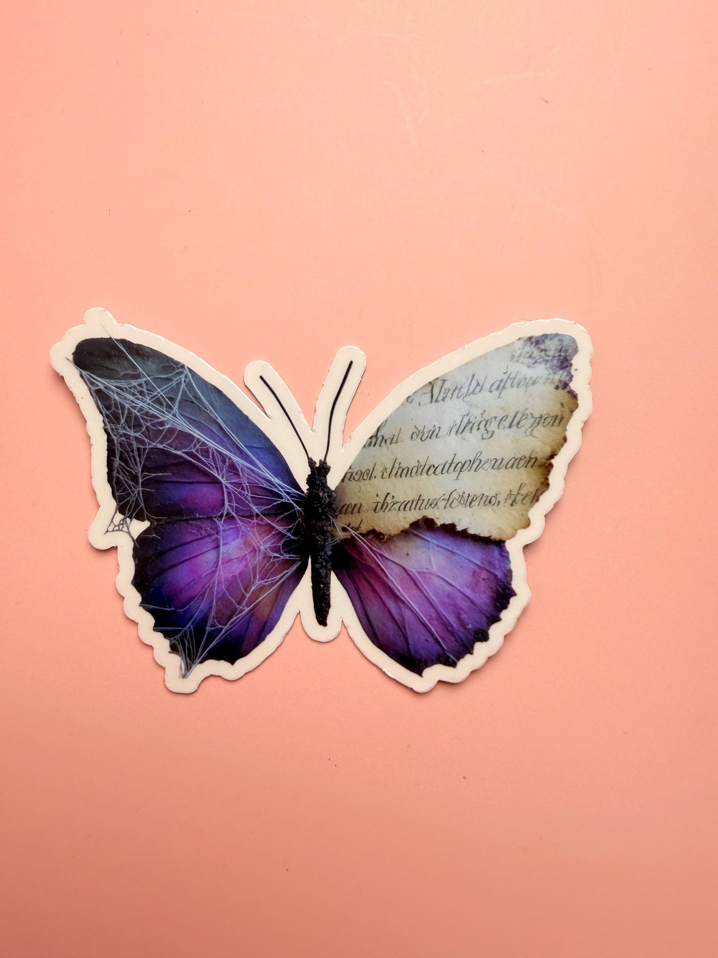 Purple Butterfly Sticker: Waterproof Vinyl Decal for Laptop, Journal __etsy:7273514841