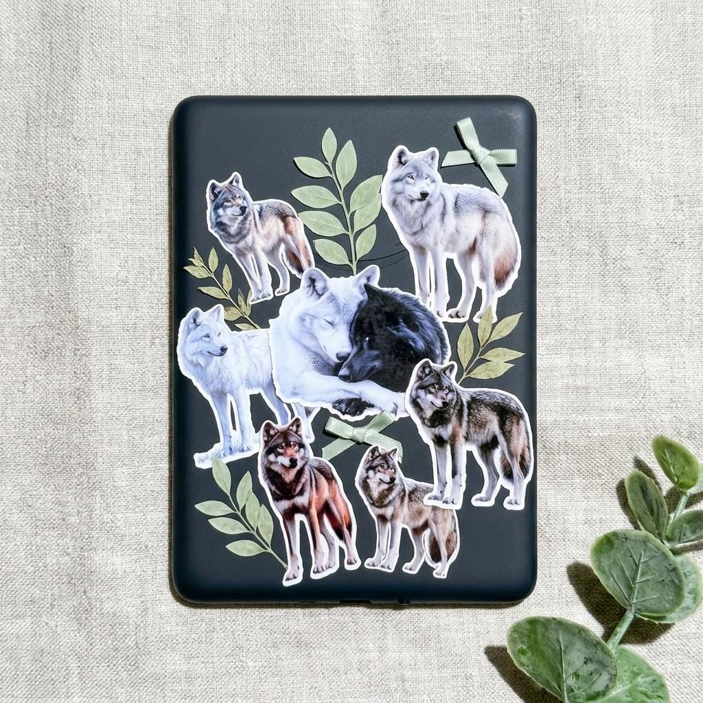 Realistic Wolf Stickers Pack: Vinyl Decals for Laptop, Water Bottle __etsy:8157194103