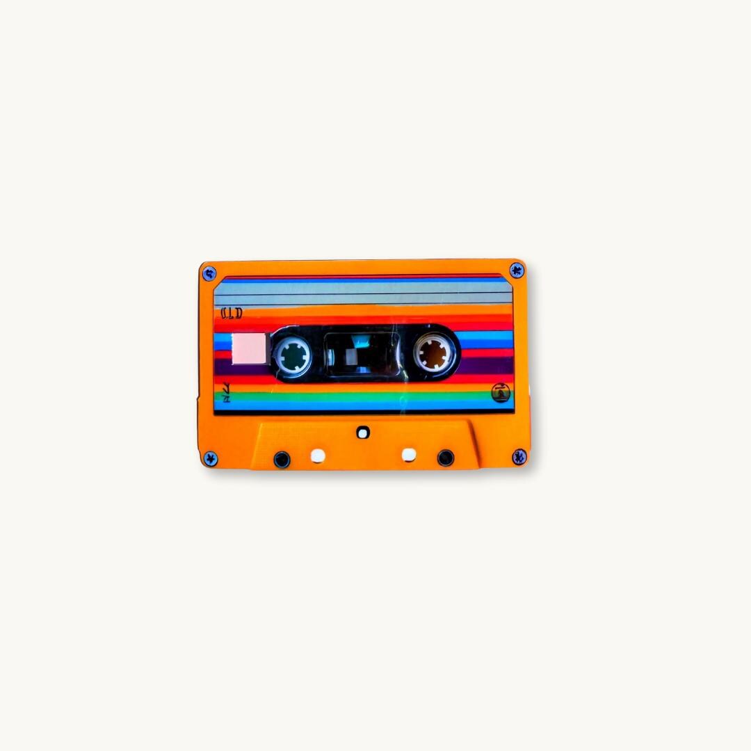 Retro Cassette Clear Phone Case Insert, 80s Mixtape Art Card __etsy:7734592853