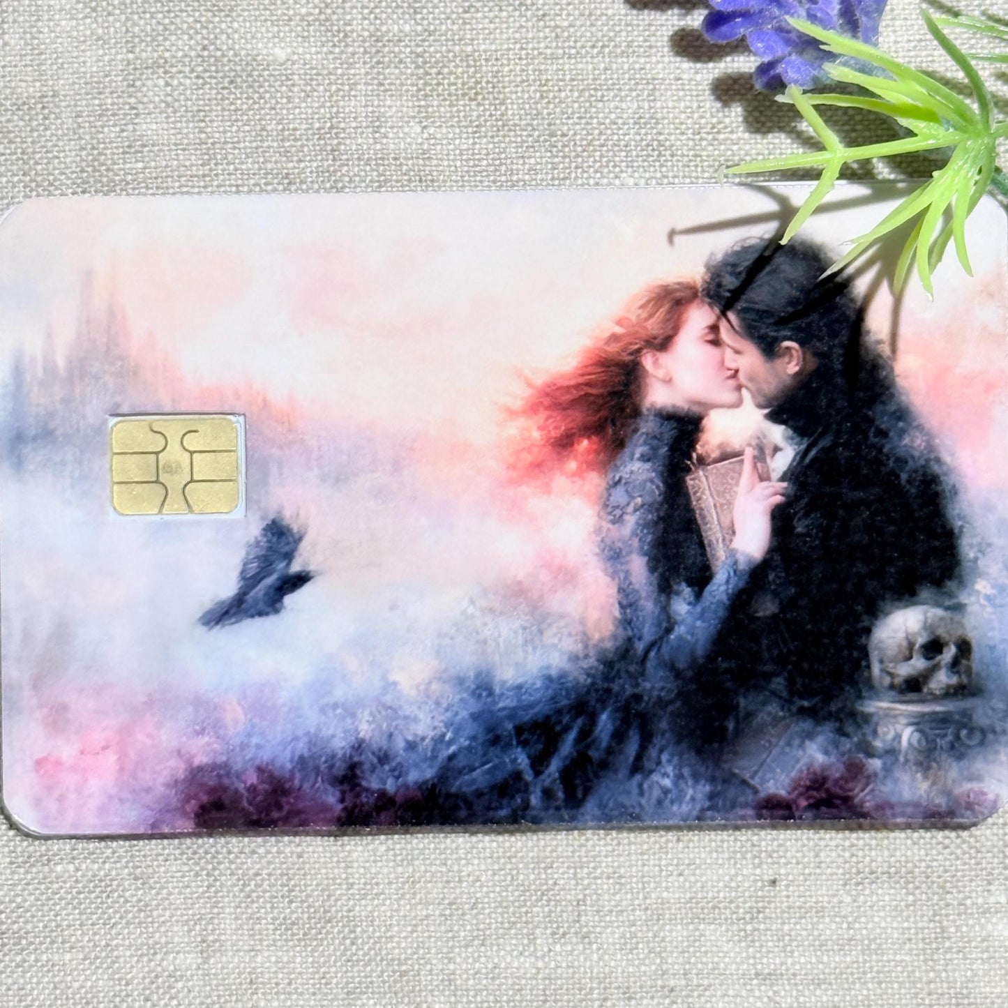 Romantasy Couple Card Skin, Dark Romance Debit Card Cover Vinyl __etsy:8156603395