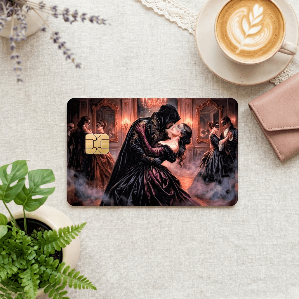 Vampire Masquerade Card Skin, Gothic Ball Dark Romance Cover by The Sticker Era