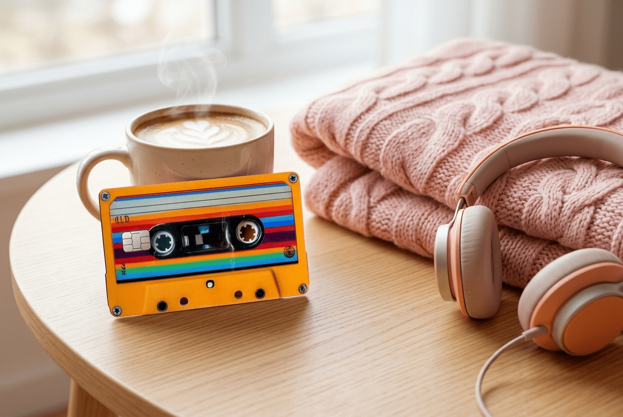 Retro Cassette Debit Card Skin – 80s Aesthetic Vinyl Card Cover – Sticker Era by The Sticker Era