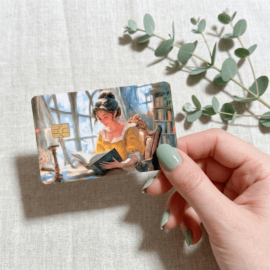 Romantic Reader Debit Card Skin – Book Lover Card Cover – Sticker Era by The Sticker Era