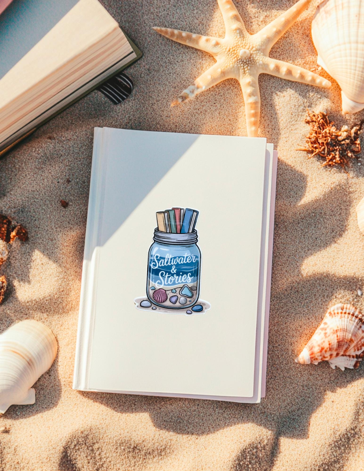 Saltwater Stories Vinyl Sticker Bundle | Beachy Bookish Stickers __etsy:6840295386