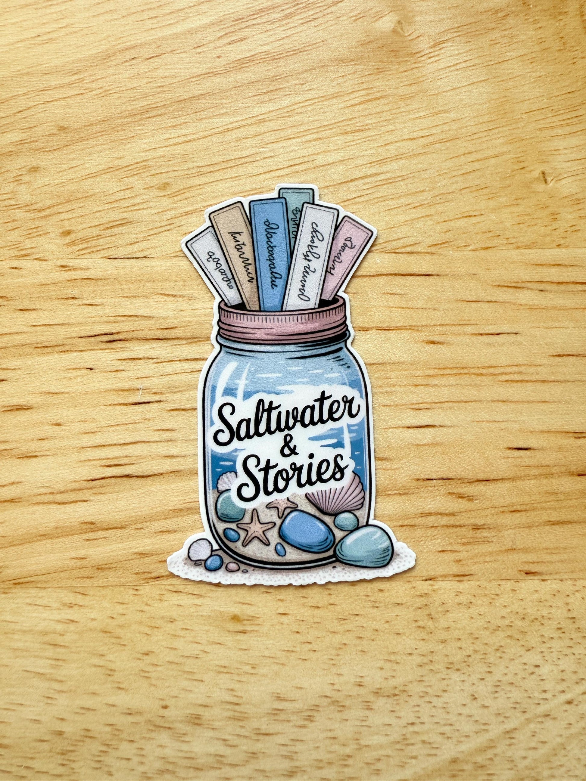 Saltwater Stories Vinyl Sticker Bundle | Beachy Bookish Stickers __etsy:6888267375