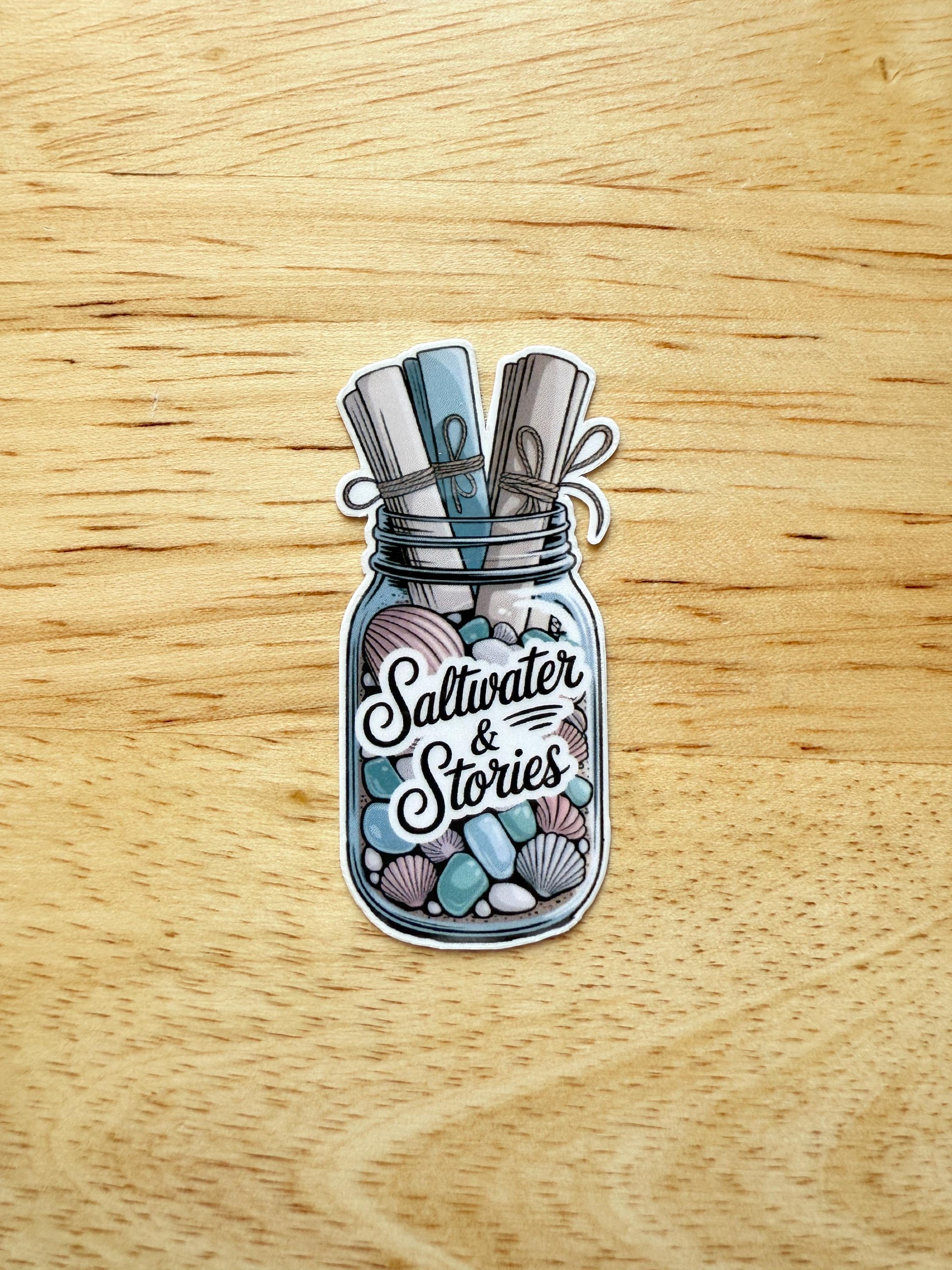 Saltwater Stories Vinyl Sticker Bundle | Beachy Bookish Stickers __etsy:6840294434