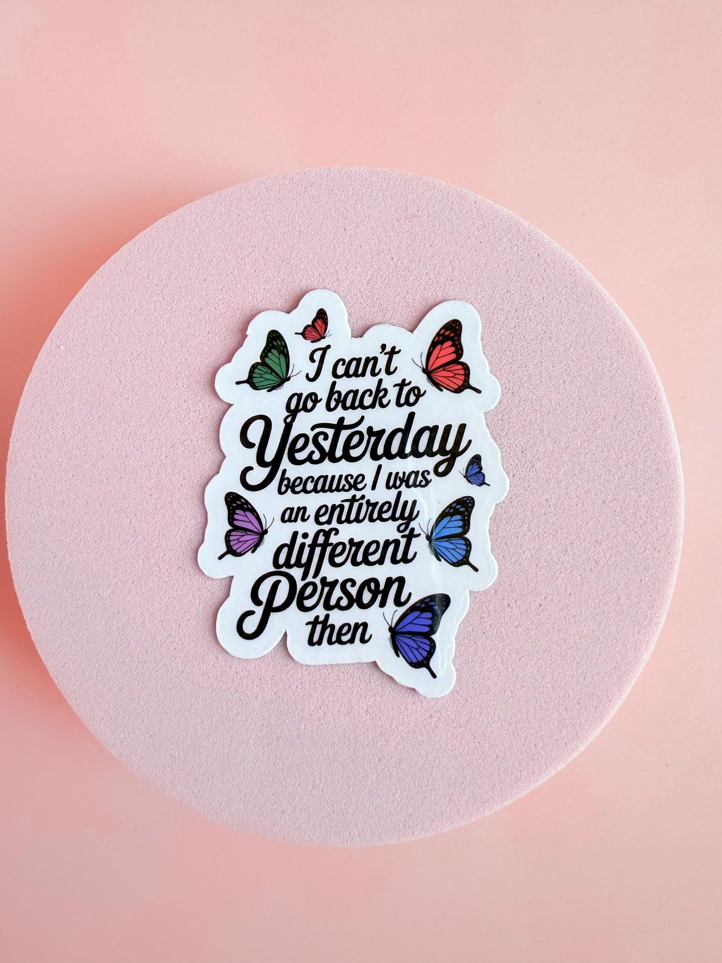 Self Love Quote Sticker: Butterfly Vinyl Decal for Journals & Laptops __etsy:6922556146