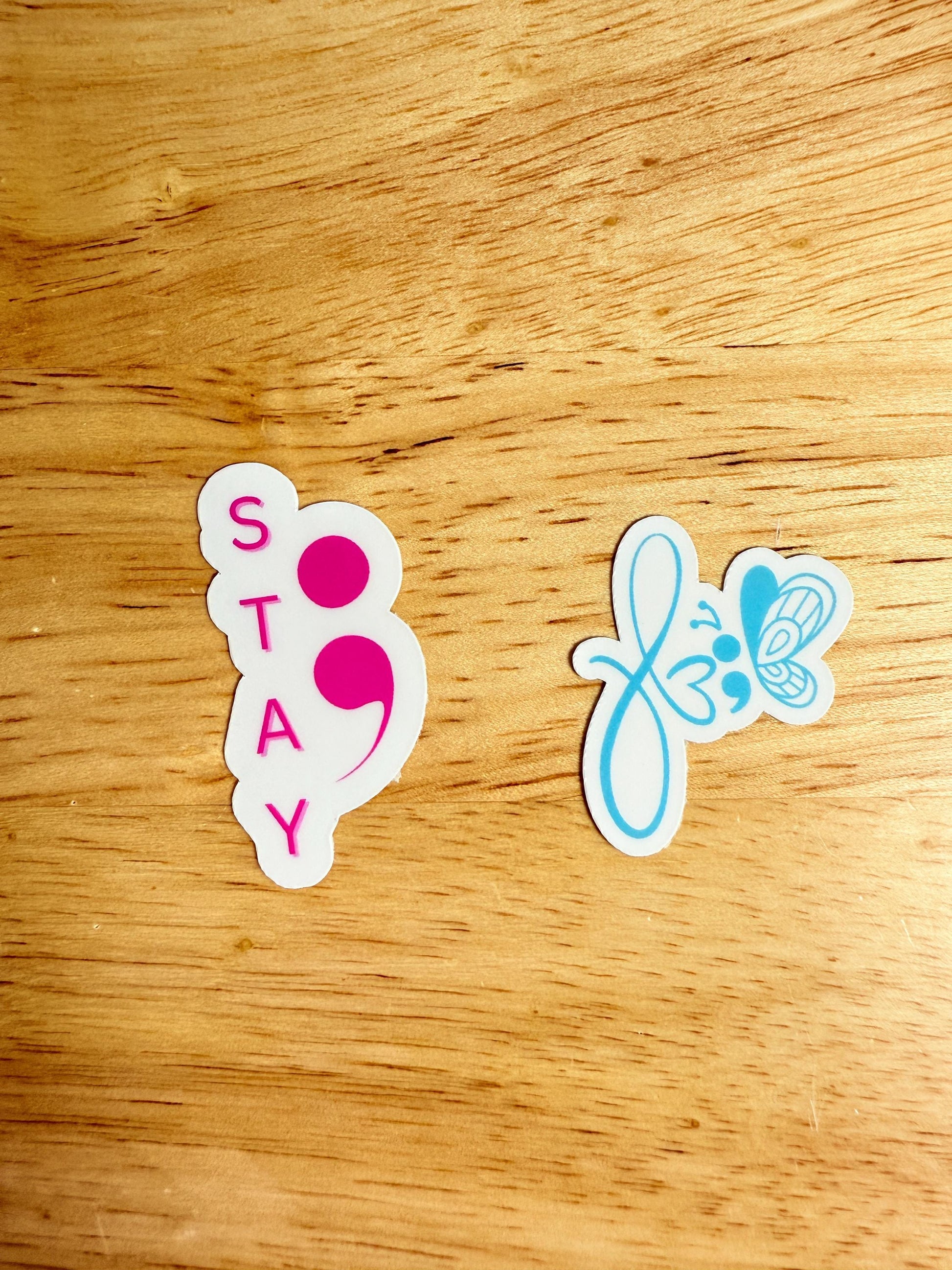 Semicolon Sticker – Mental Health Awareness Vinyl Decal for Support & Motivation __etsy:6774984058