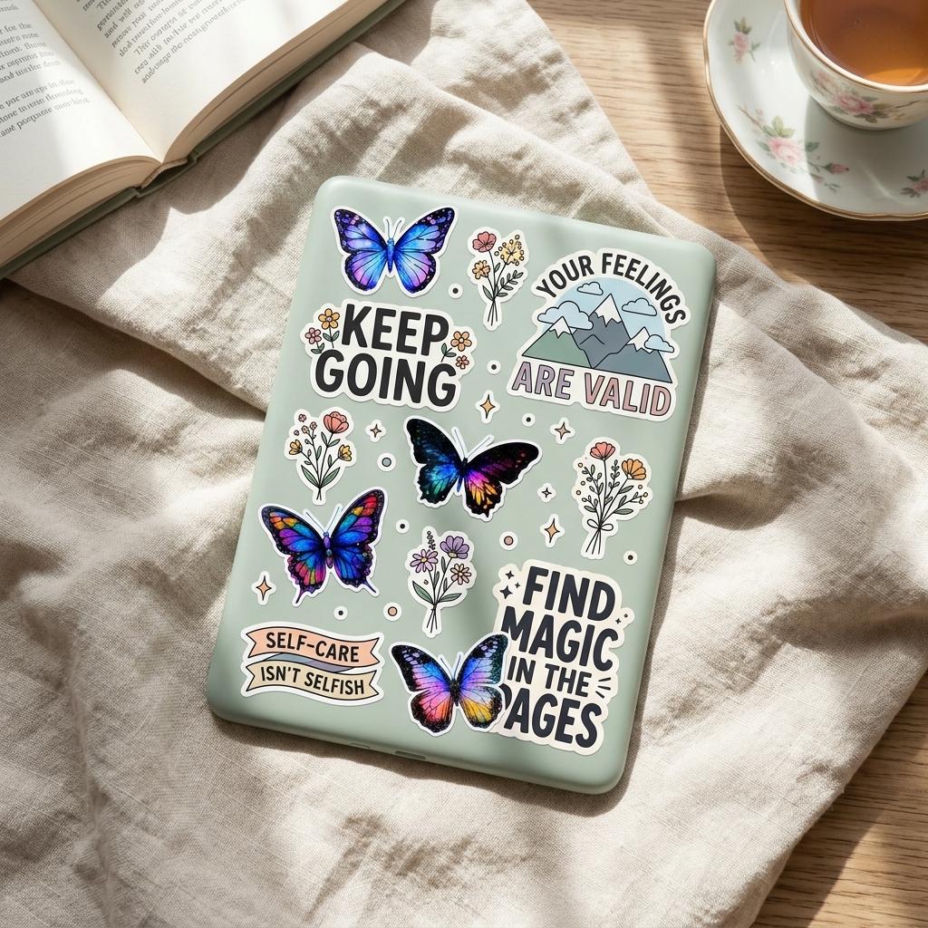 Sparkly Butterfly Sticker Pack: Waterproof Vinyl Decals for Laptop, Journal __etsy:8133903860