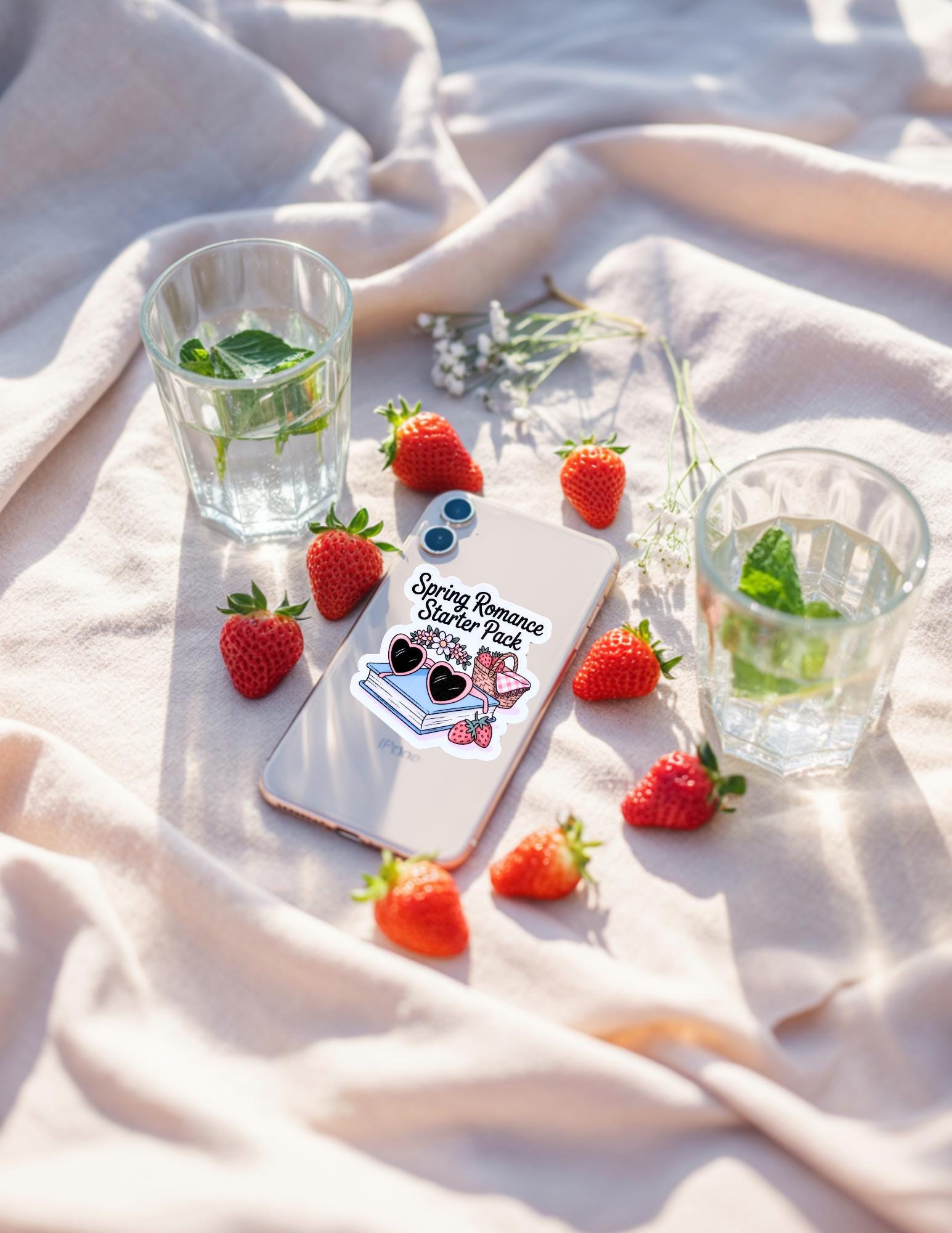 Spring Romance Starter Pack – Vinyl Sticker Bundle for Book Lovers, Journals & Planners __etsy:6840513266