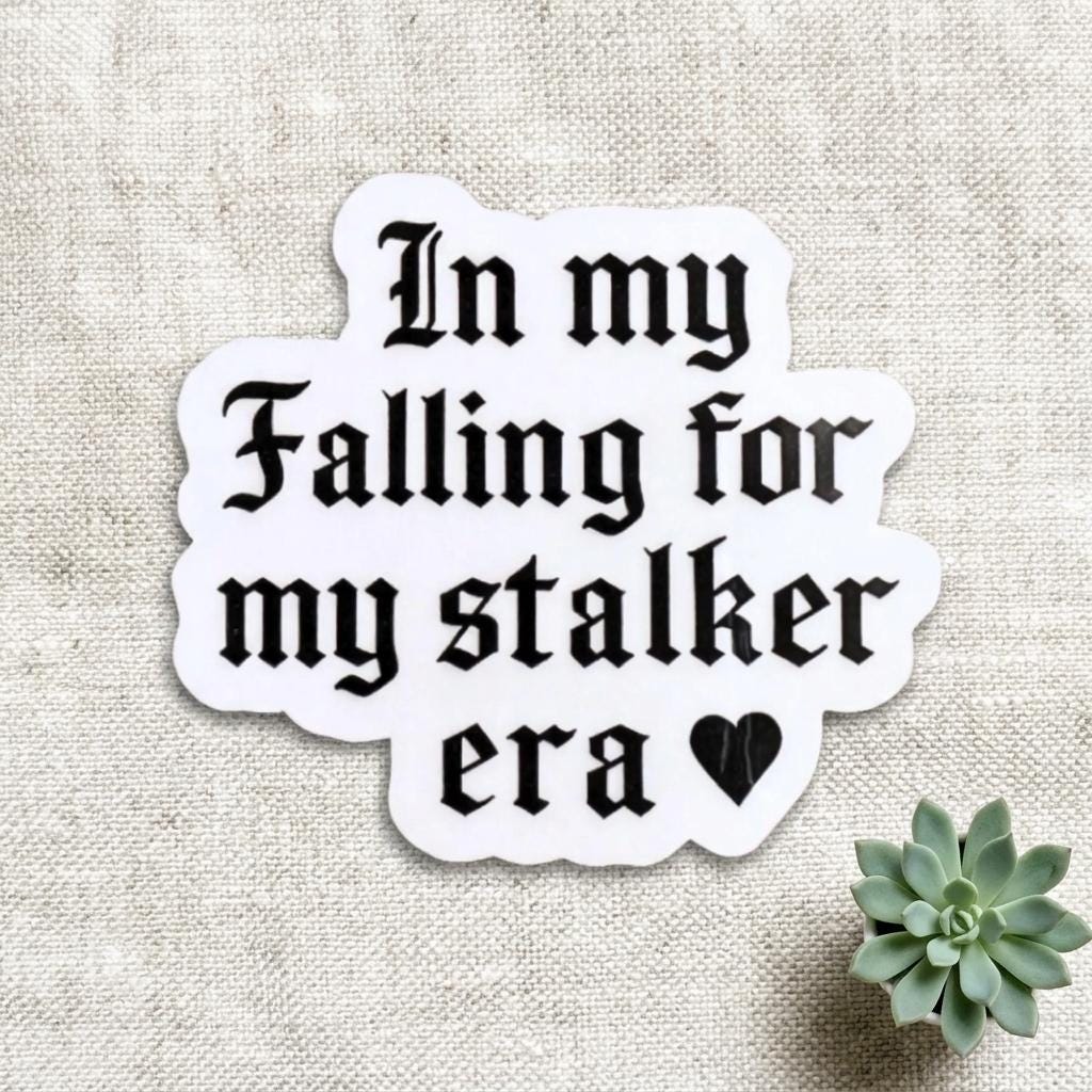 Stalker Era Bookish Sticker: Dark Romance Villain Vinyl Decal __etsy:8109710200