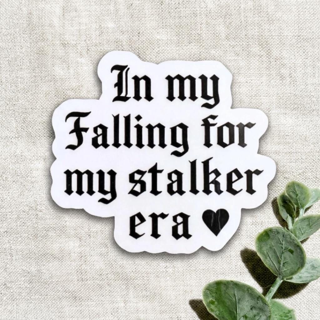 Stalker Era Bookish Sticker: Dark Romance Villain Vinyl Decal __etsy:8157616605