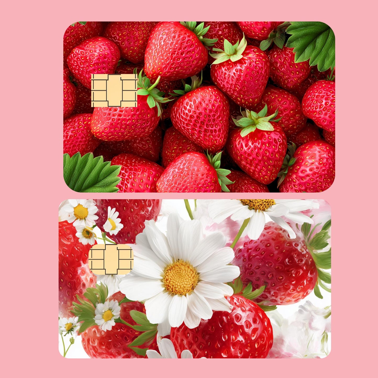 Strawberry & Daisy Collection Bundle — Stickers | Kindle Insert | Card Skins __etsy:7807850541