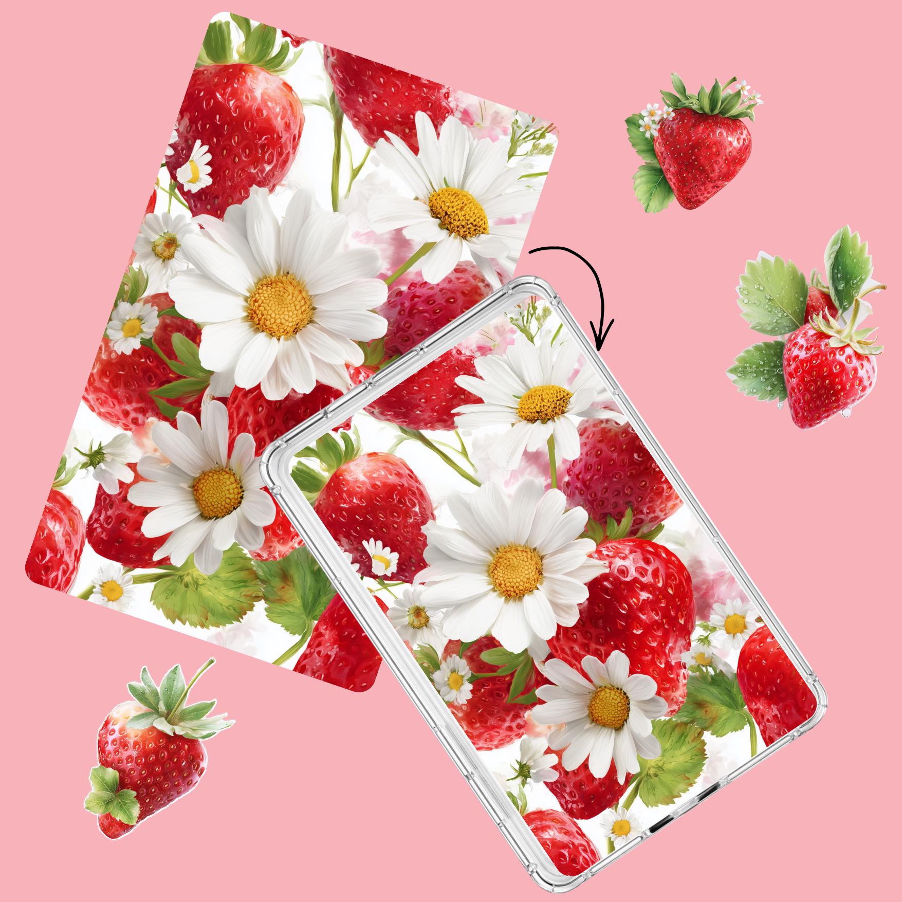 Strawberry & Daisy Collection Bundle — Stickers | Kindle Insert | Card Skins __etsy:7807850309