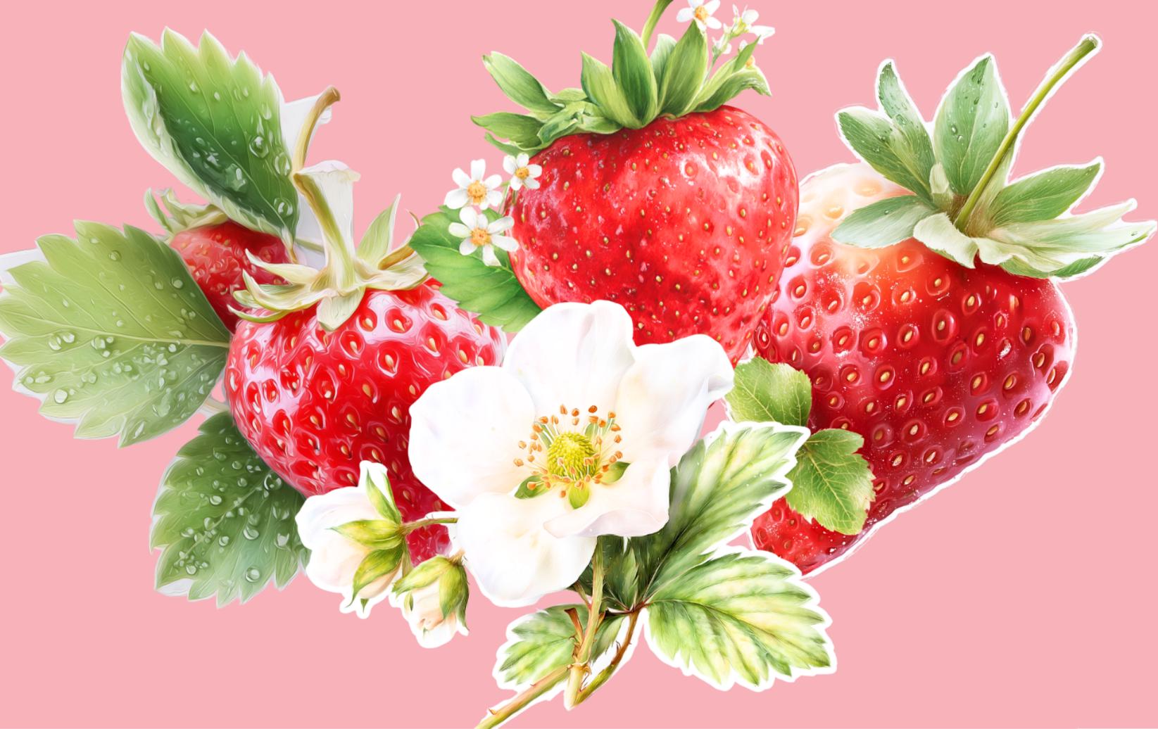Strawberry & Daisy Collection Bundle — Stickers | Kindle Insert | Card Skins __etsy:7759903944