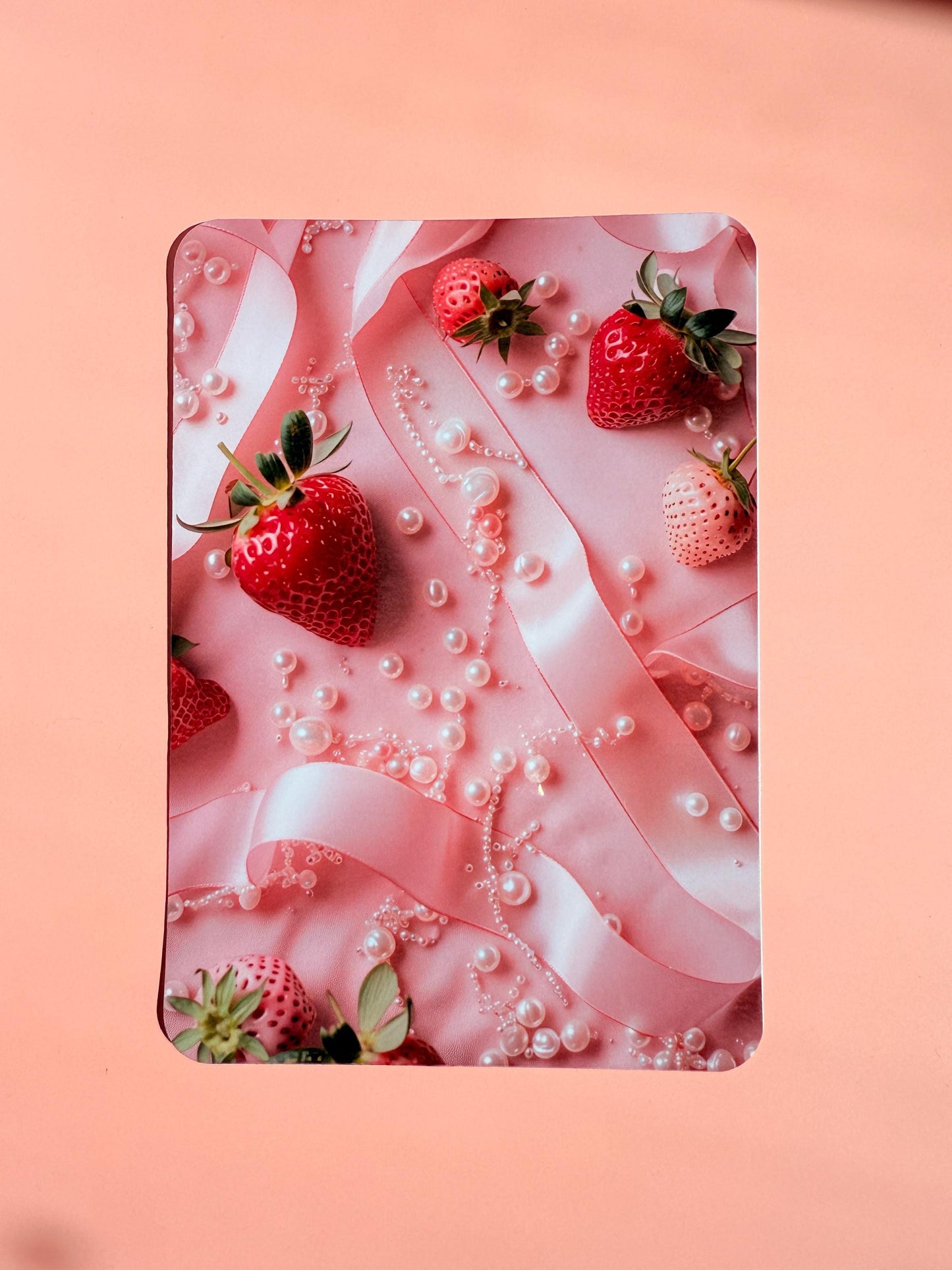 Strawberry Kindle Insert for Clear Case | Coquette Pink E-Reader Decor __etsy:6929546989