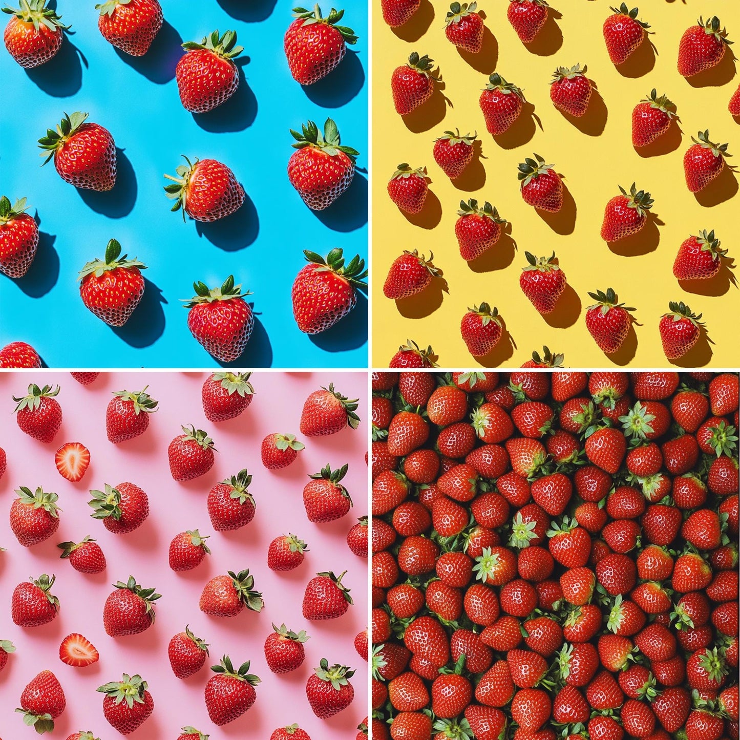 Strawberry Pattern Digital Paper: Scrapbook & Planner Backgrounds (Digital Download) __etsy:6799508142