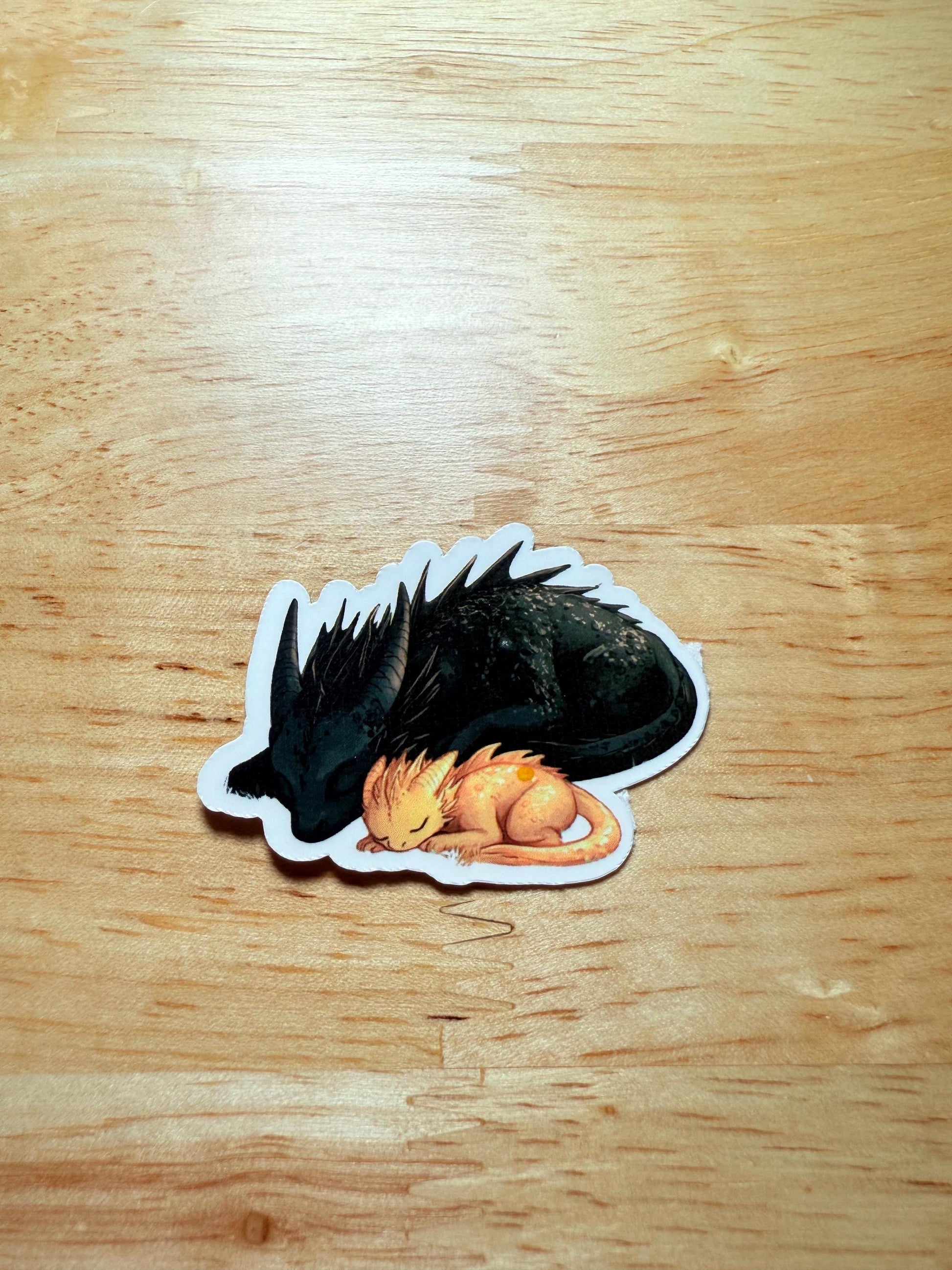 Tairn and Andarna Sticker – Fourth Wing Romantasy Vinyl Decal for Book Lovers __etsy:6697035346