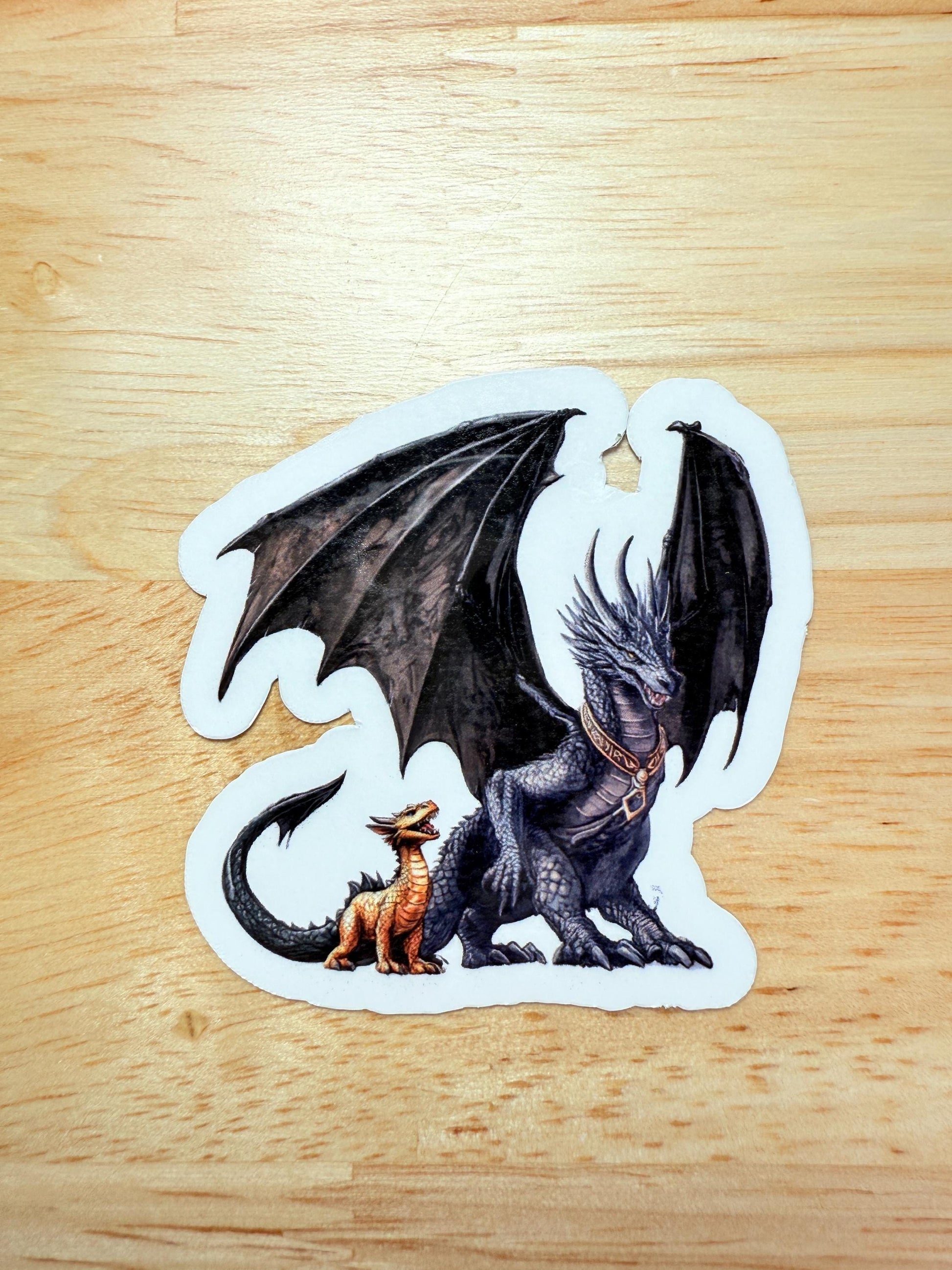 Tairn and Andarna Sticker – Fourth Wing Romantasy Vinyl Decal for Book Lovers & Fantasy Fans __etsy:6876774407