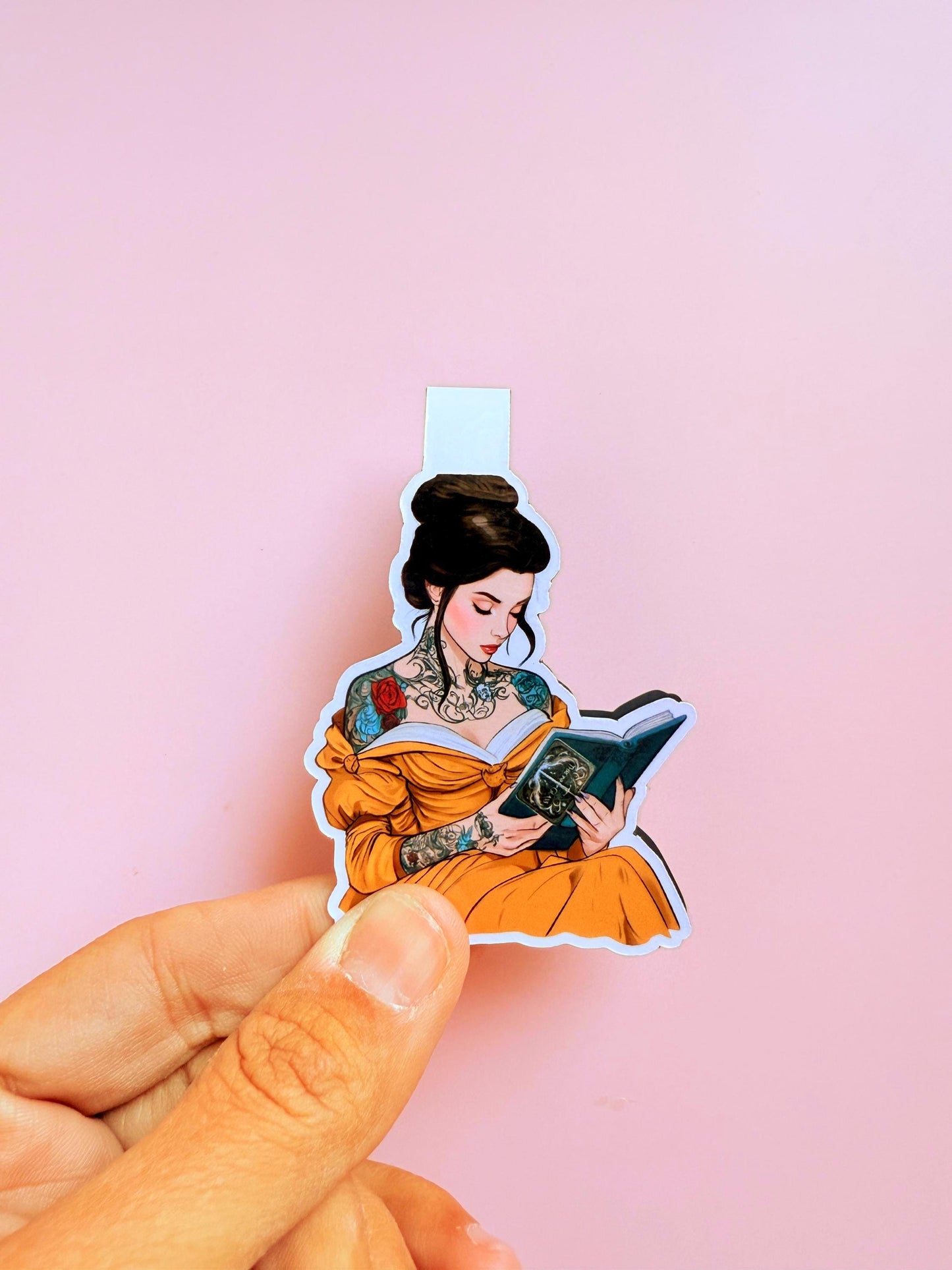 Tattooed Princess Magnetic Bookmark: Fantasy Reader Gift __etsy:7061192343