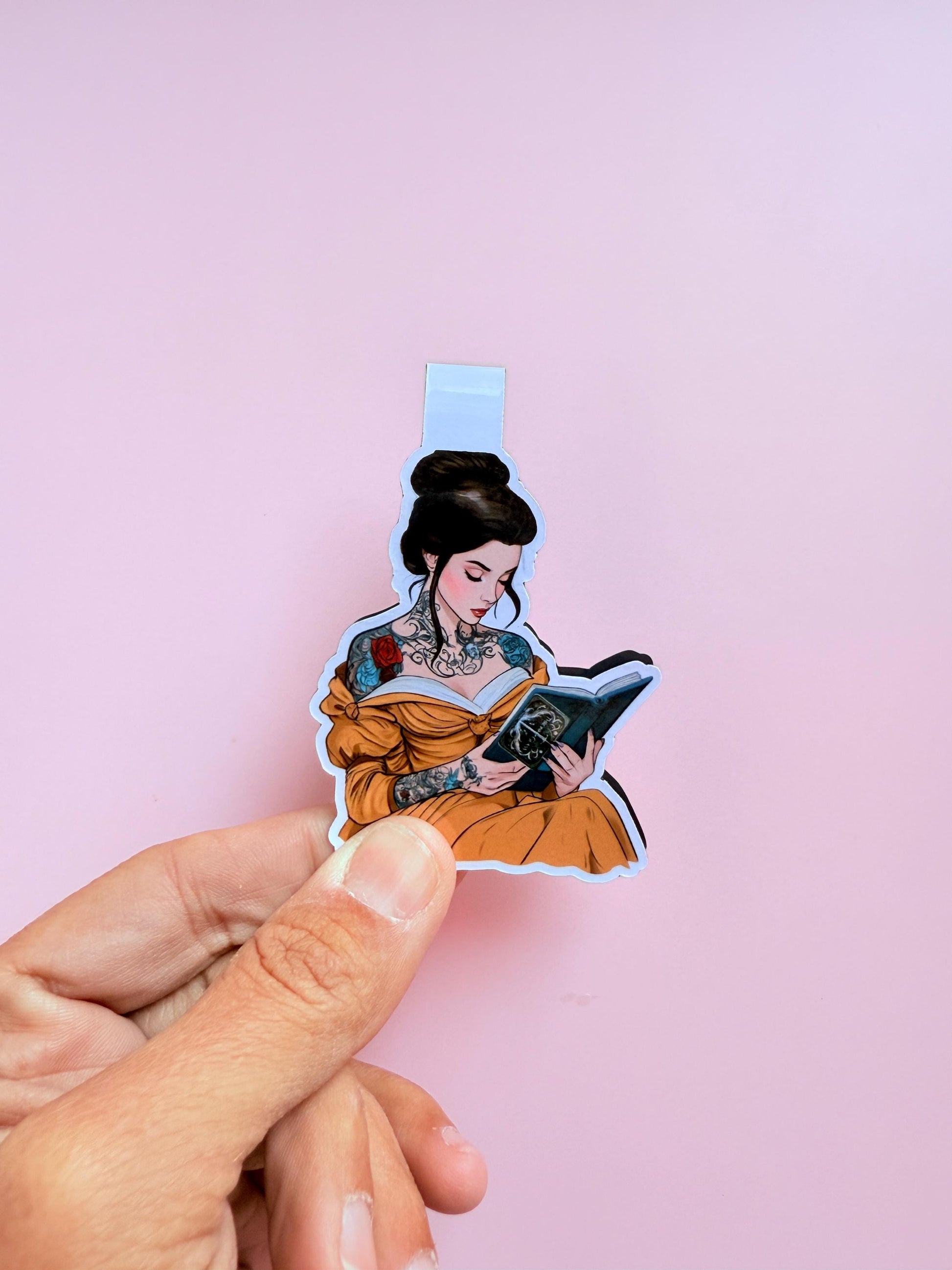 Tattooed Princess Magnetic Bookmark: Fantasy Reader Gift __etsy:7013109210