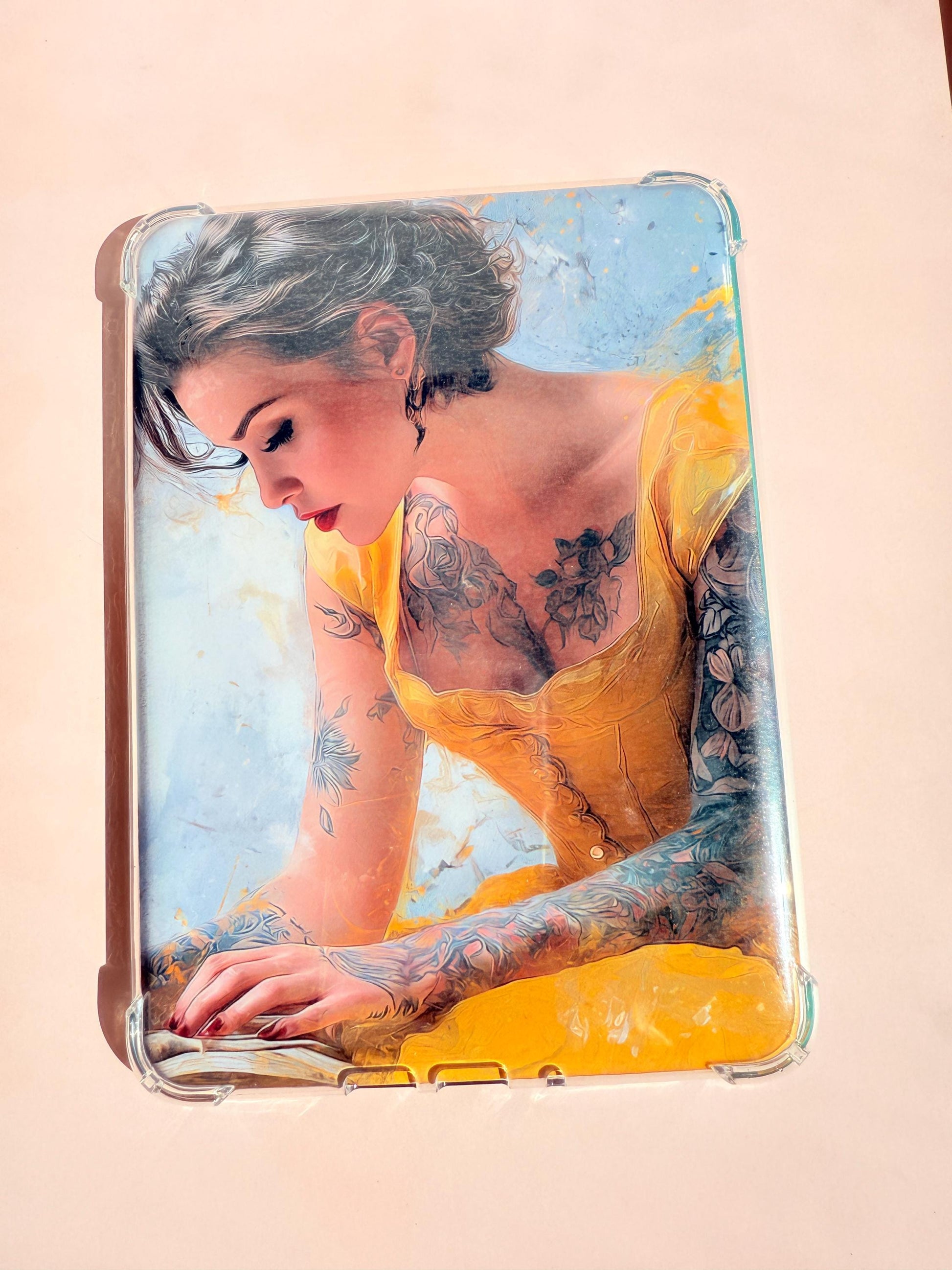 Tattooed Woman Kindle Skin - Decal, Glossy or Holographic __etsy:7055937091