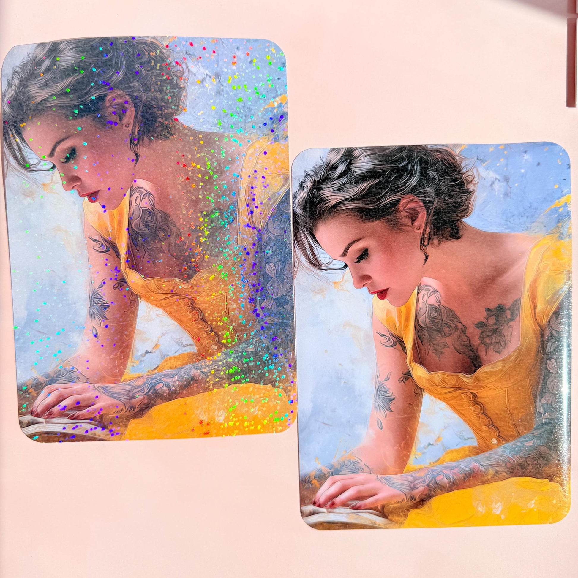 Tattooed Woman Kindle Skin - Decal, Glossy or Holographic __etsy:7007957452