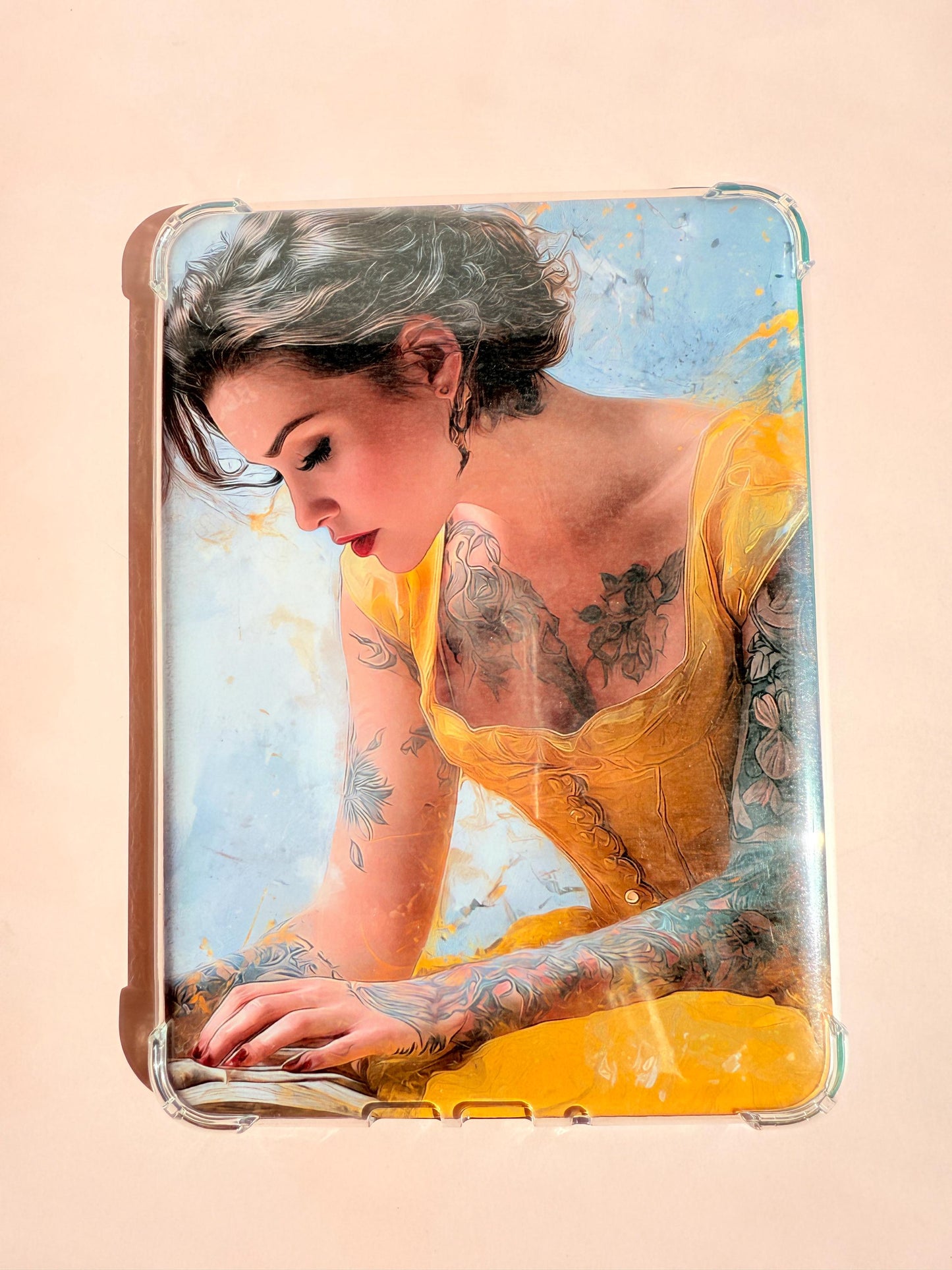 Tattooed Woman Kindle Skin - Decal, Glossy or Holographic __etsy:7007955964