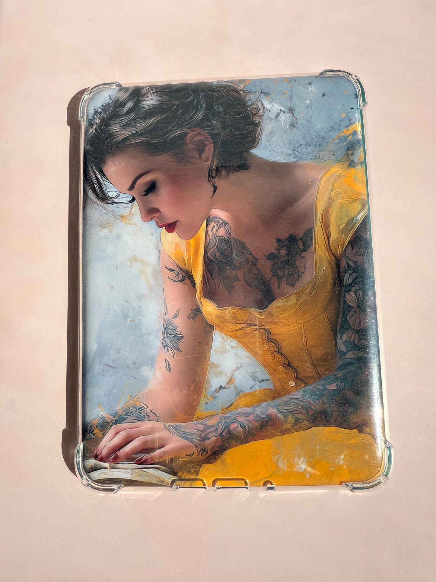 Tattooed Woman Kindle Skin - Decal, Glossy or Holographic __etsy:7007955966