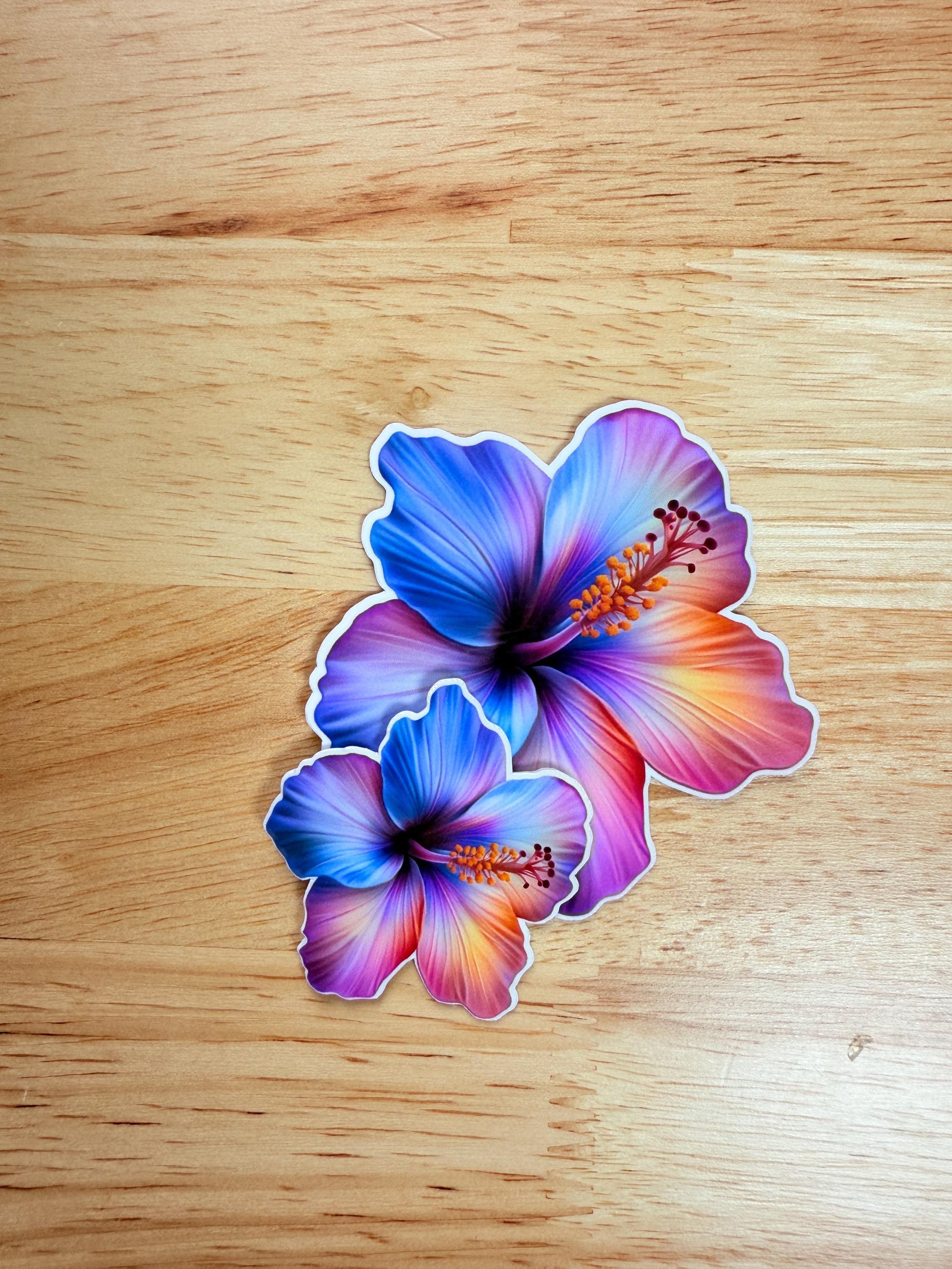Tropical Hibiscus Butterfly Sticker Bundle — 3 Stickers __etsy:6820056102