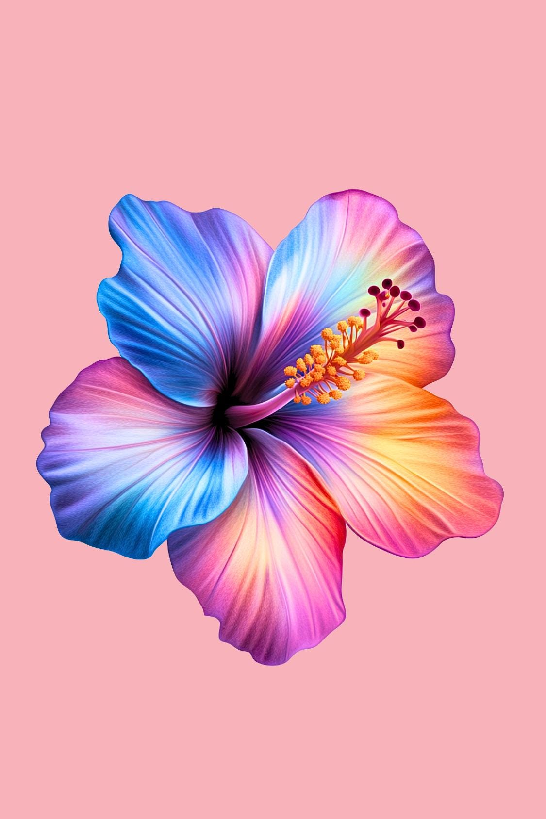 Tropical Hibiscus Butterfly Sticker Bundle — 3 Stickers __etsy:7780118974